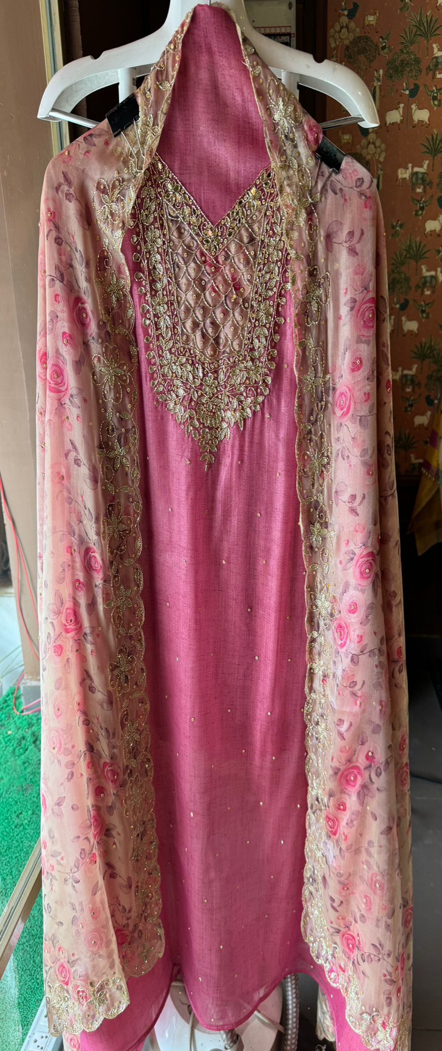 Pure soft glass tissue unstitched shirt