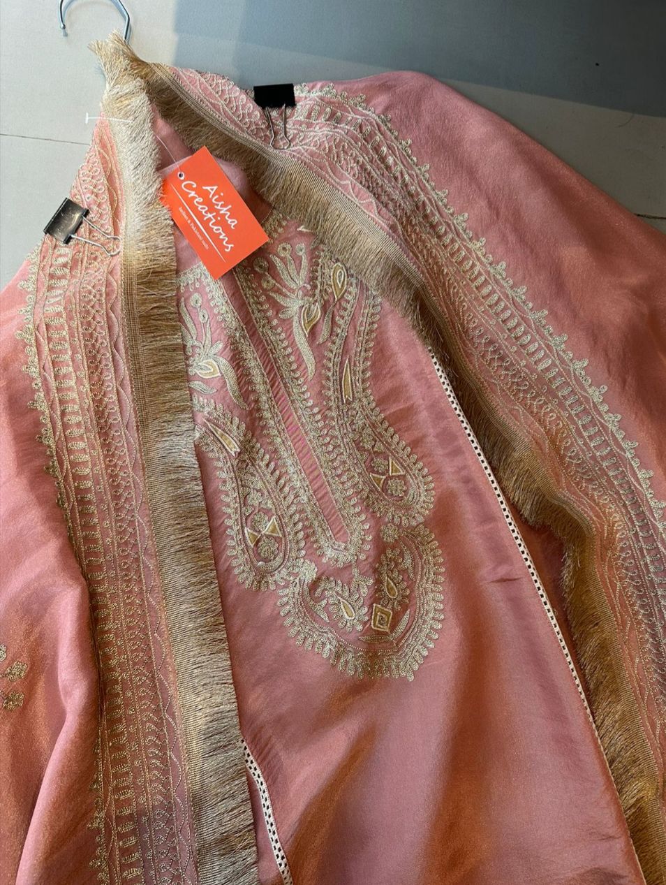 Pure tissue jacquard unstitched shirt