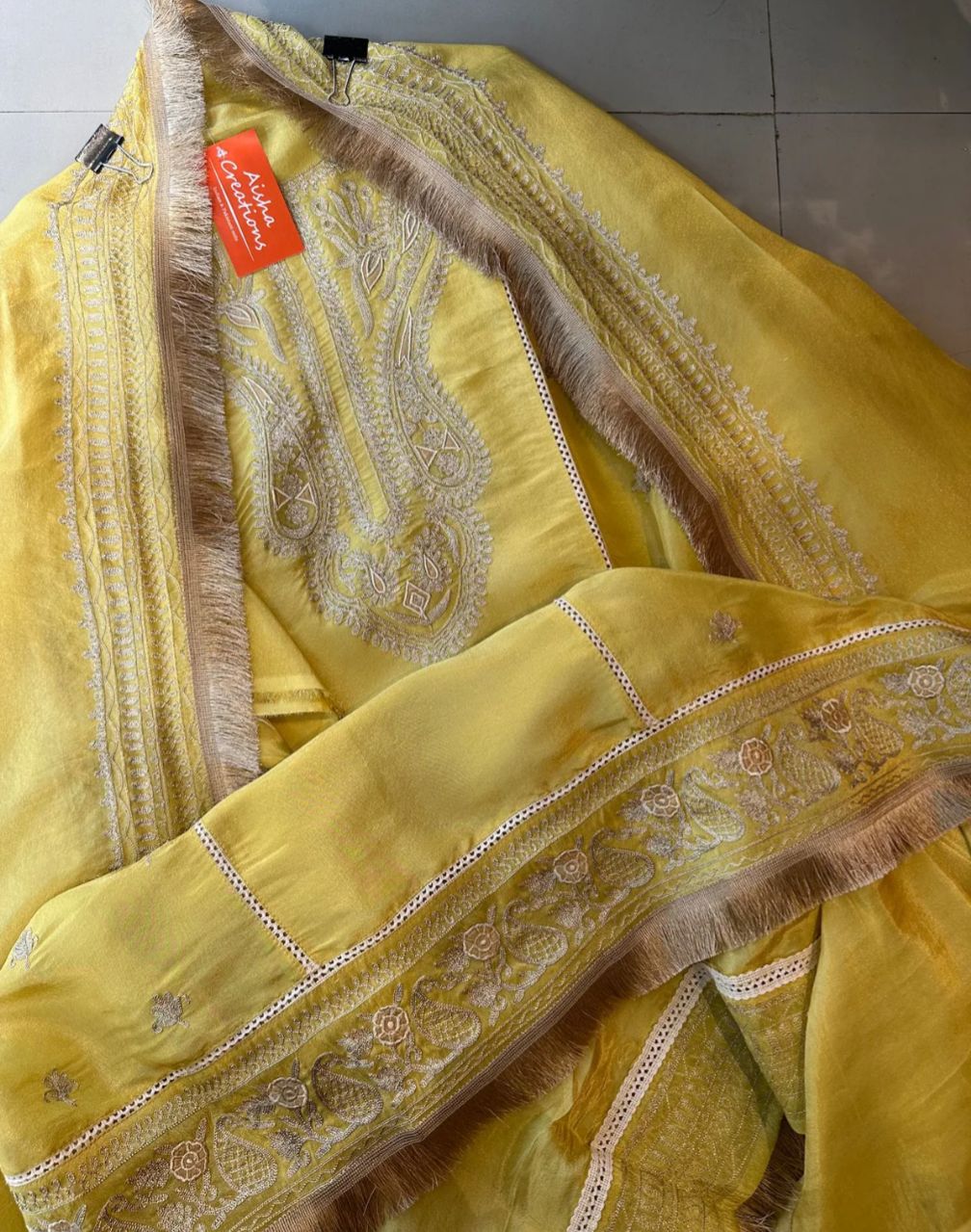 Pure tissue jacquard unstitched shirt