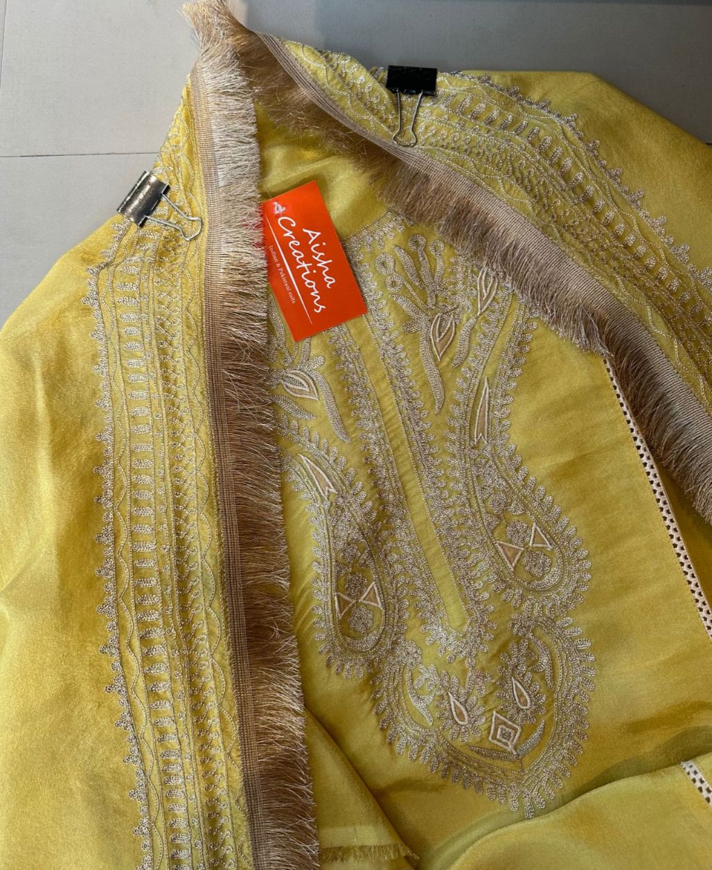 Pure tissue jacquard unstitched shirt