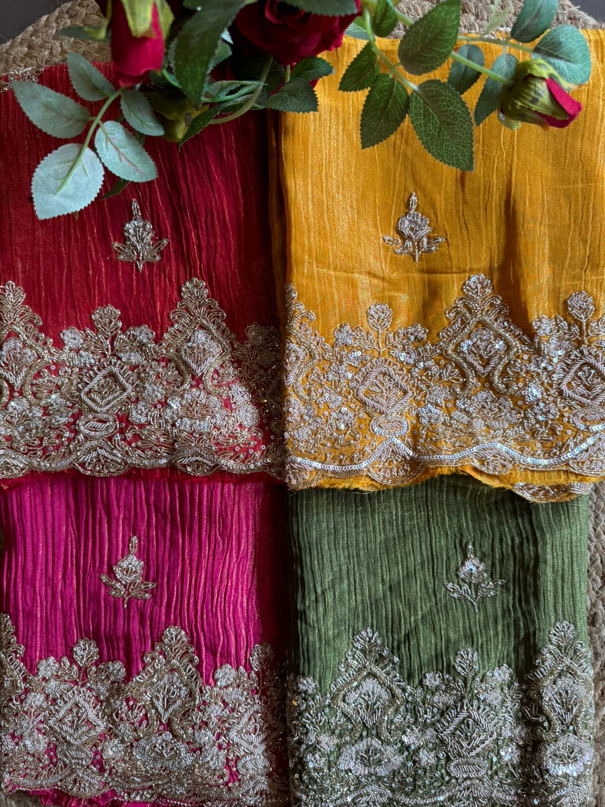 Pure tissue jacquard unstitched shirt