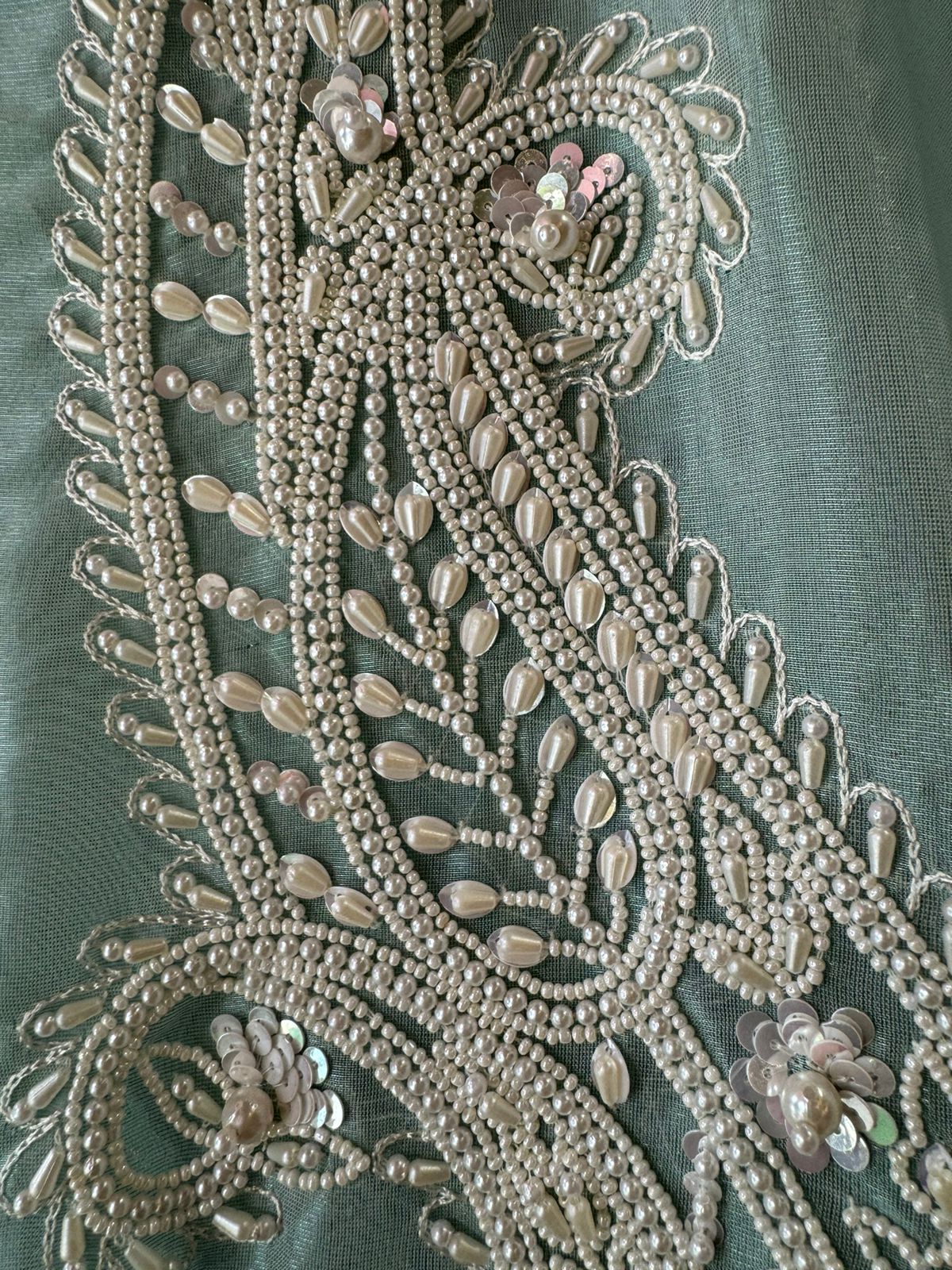 Pure shimmer tissue unstitched Pakistani hand embroidered Concepts