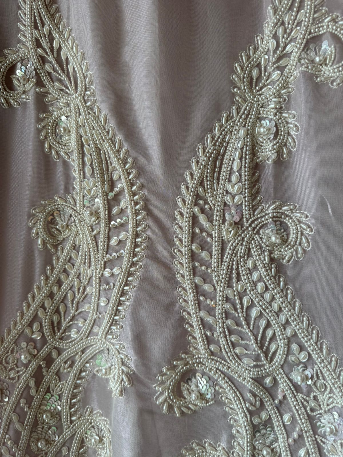 Pure shimmer tissue unstitched Pakistani hand embroidered Concepts