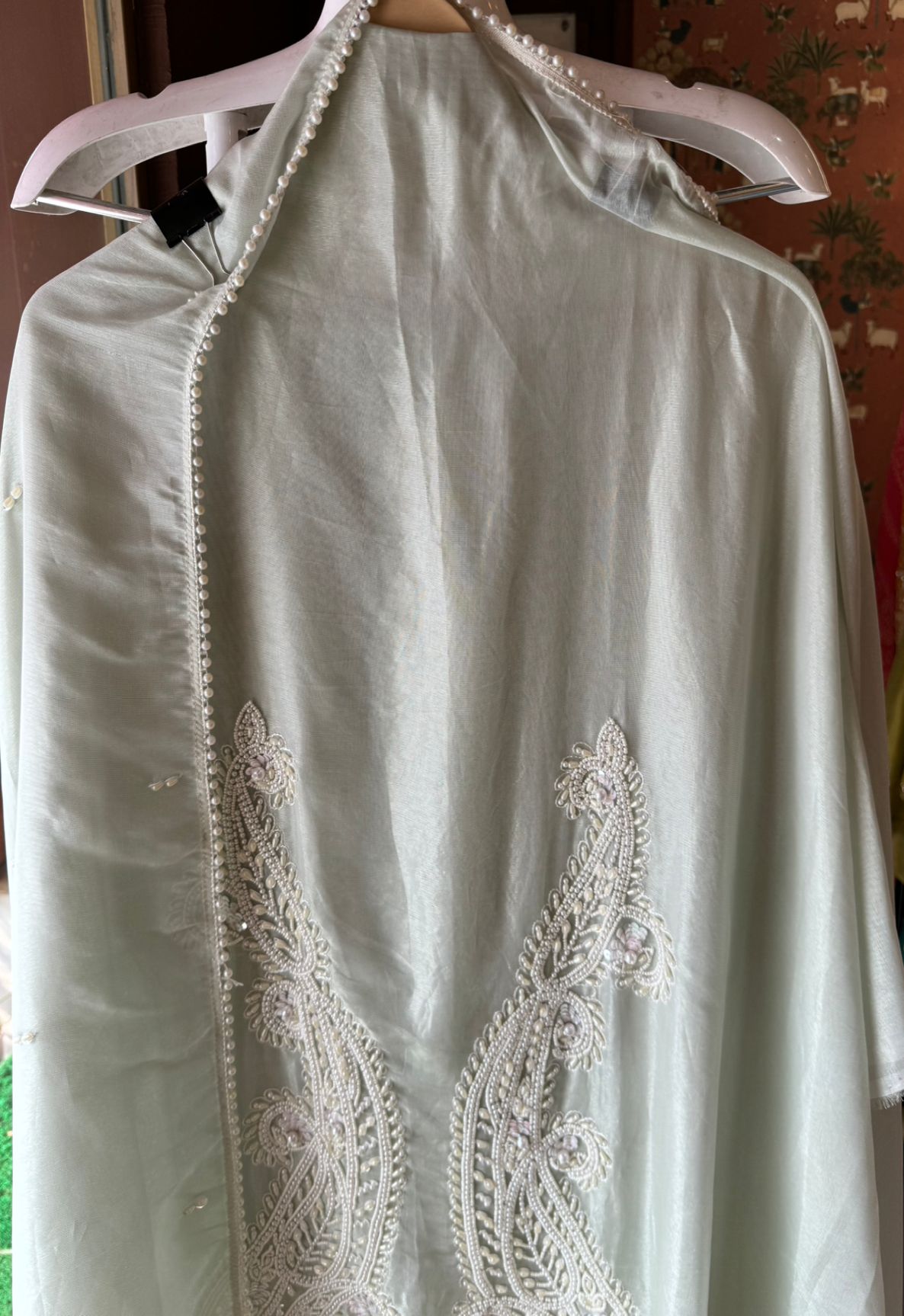 Pure shimmer tissue unstitched Pakistani hand embroidered Concepts