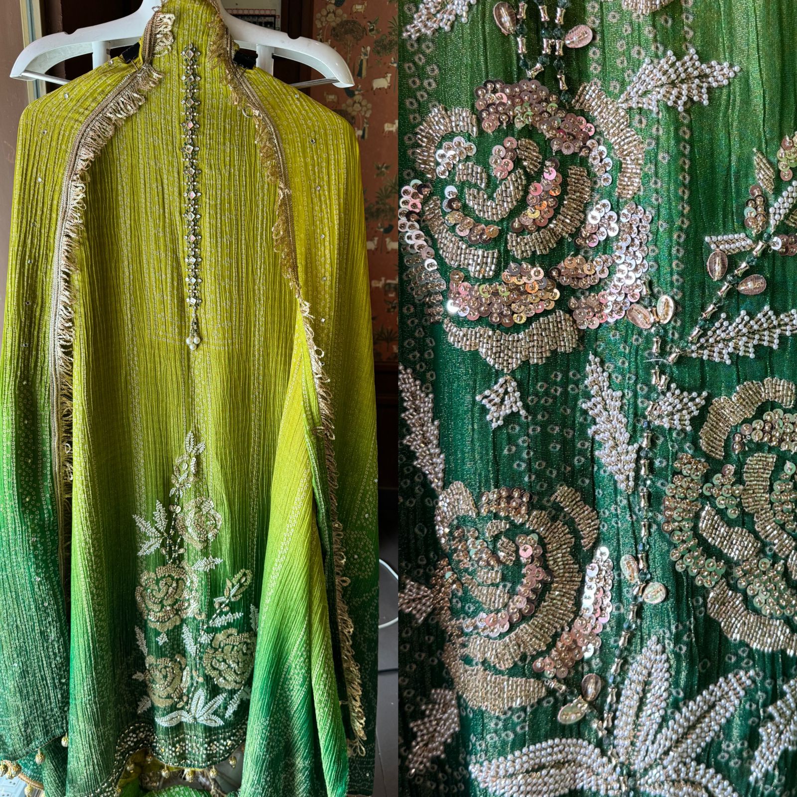 Crushed stretchable Tissue fabric