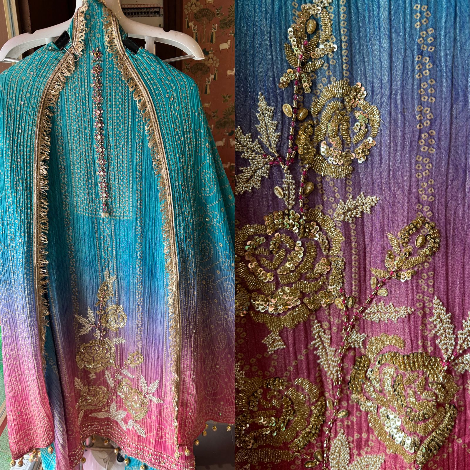 Crushed stretchable Tissue fabric