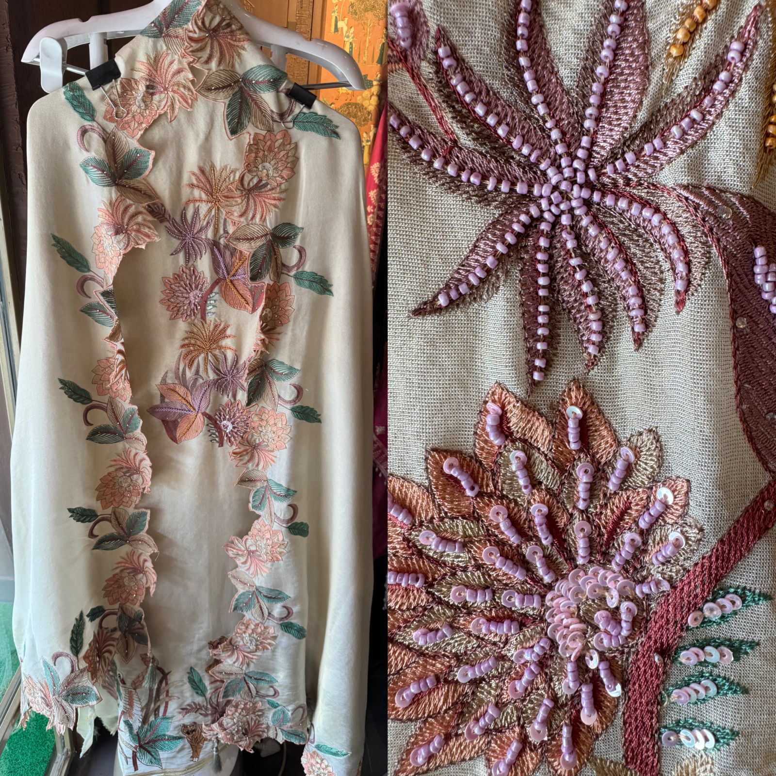 Shimmer tissue unstitched full size shirt