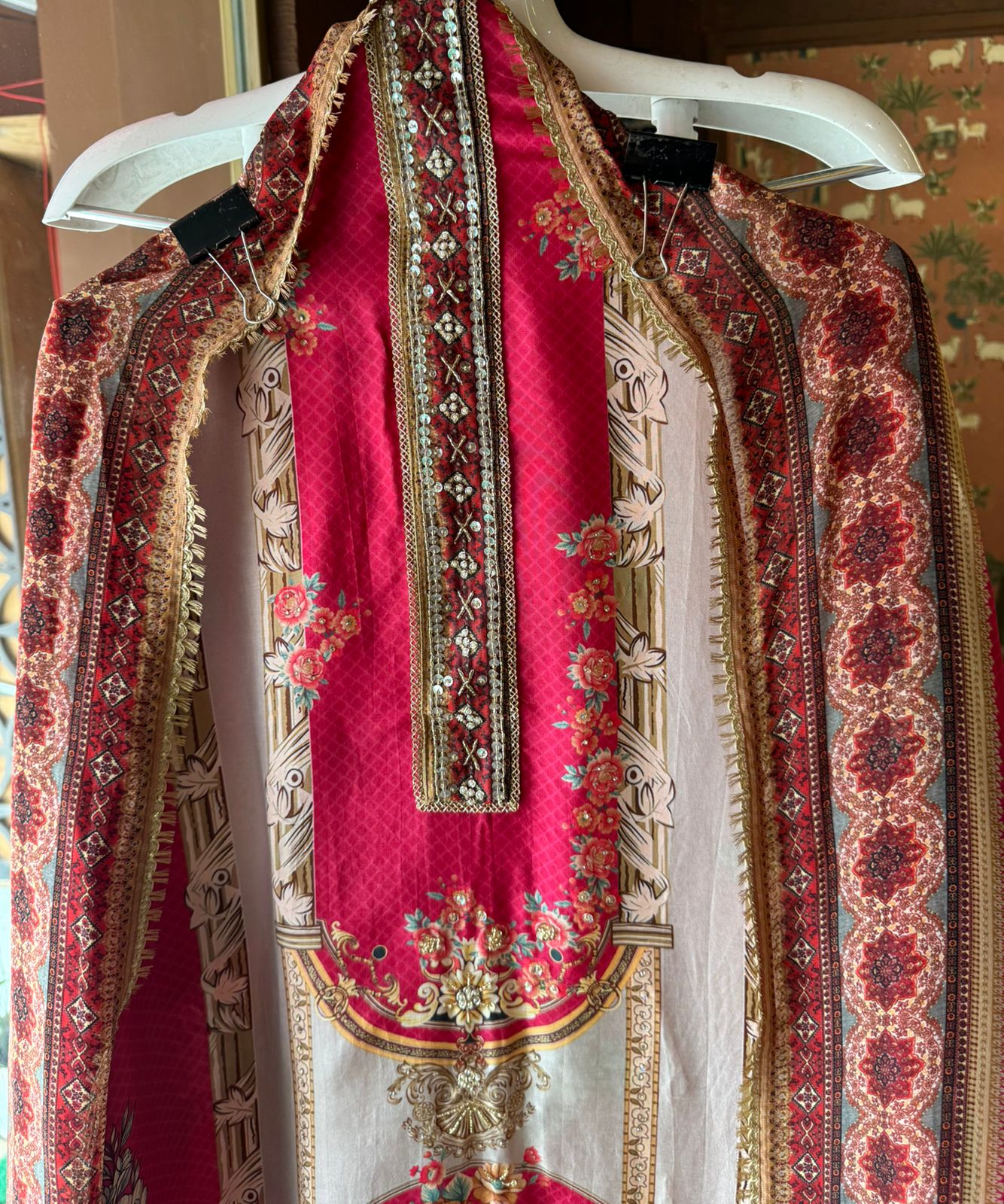 Pure Opada silk Unstitched suit