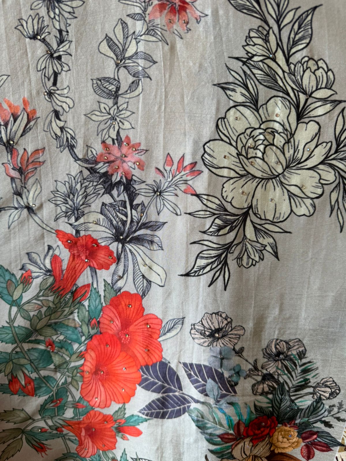 Pure Opada silk Unstitched suit