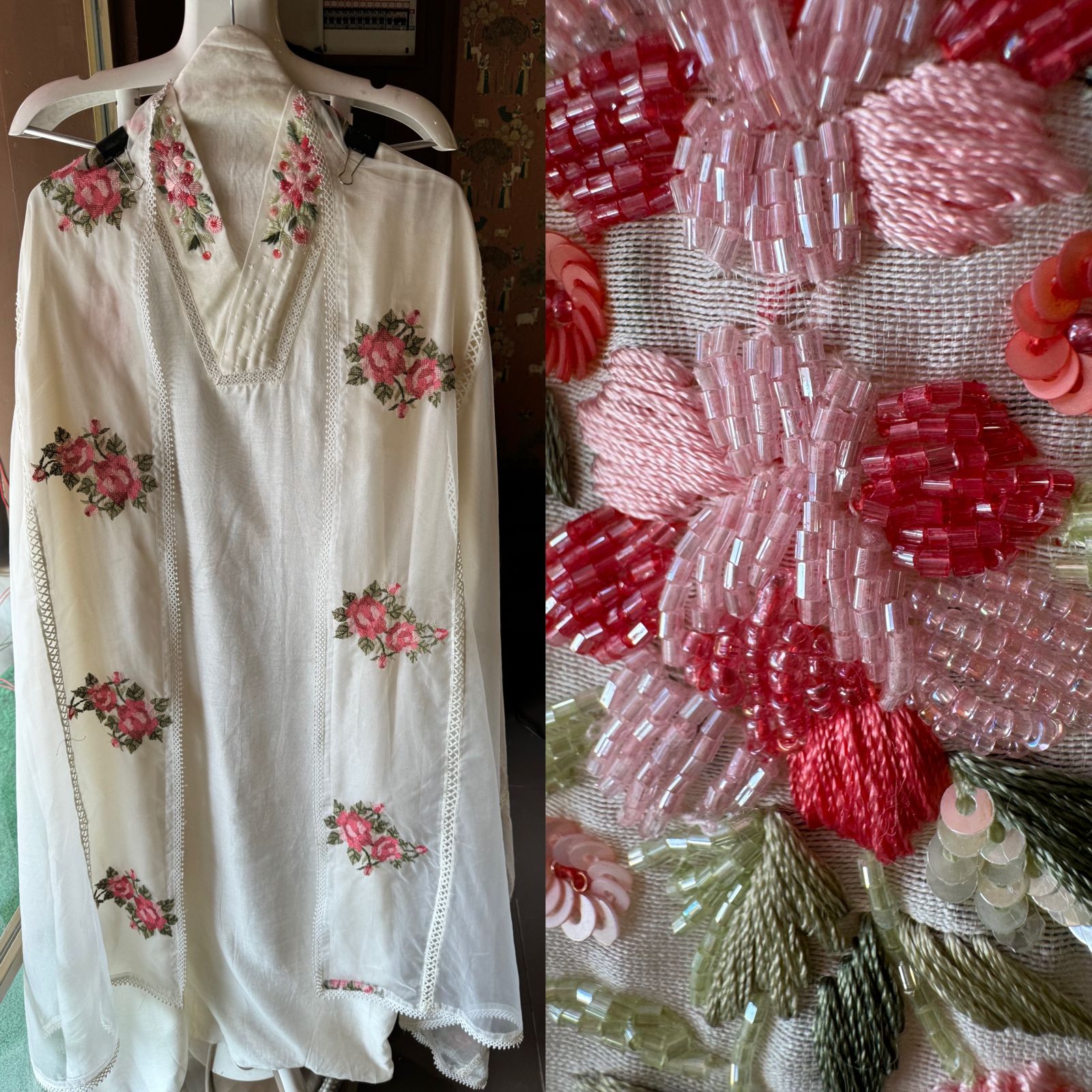 Pure cotton chanderi Unstitched kurta