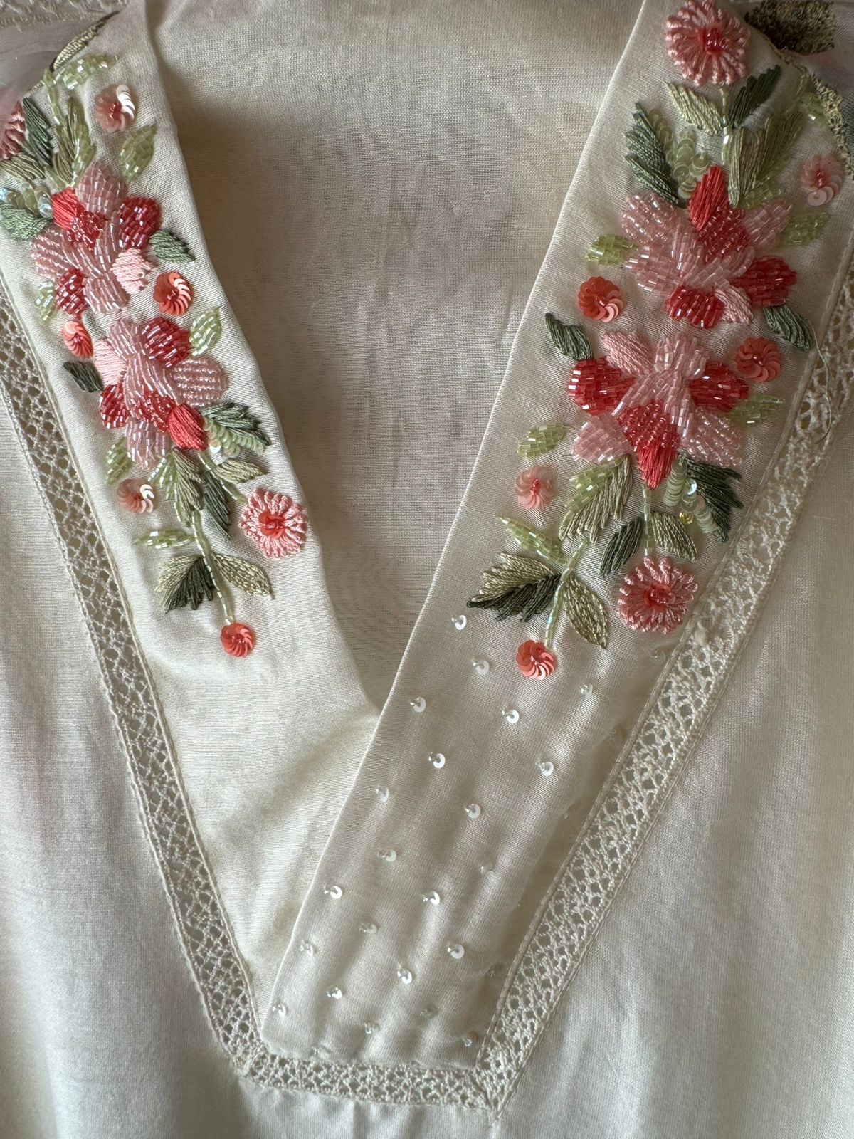 Pure cotton chanderi Unstitched kurta