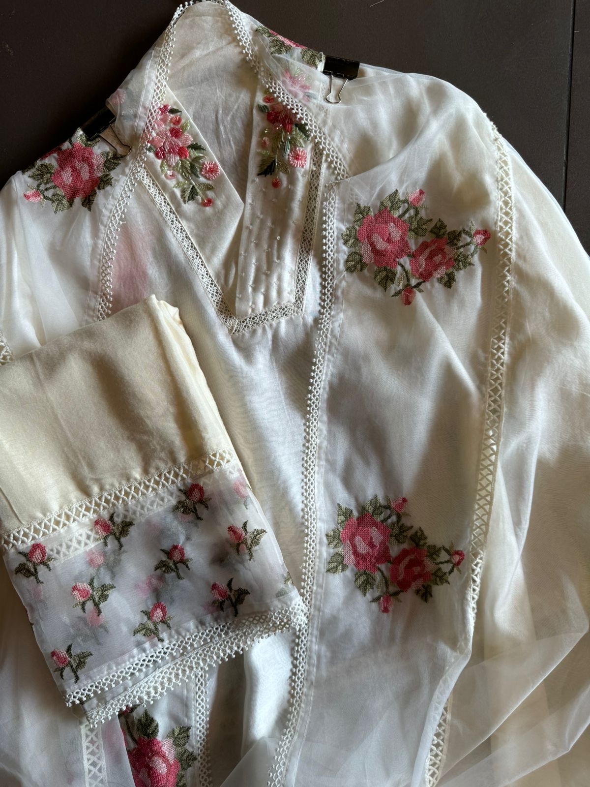 Pure cotton chanderi Unstitched kurta