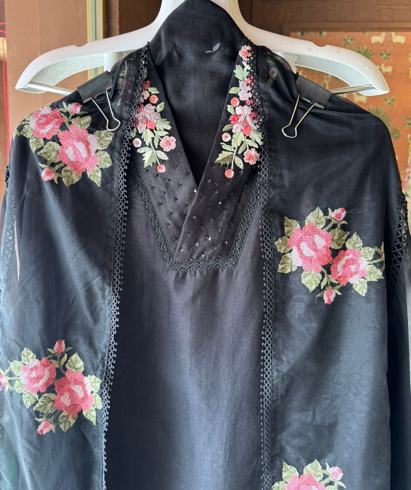 Pure cotton chanderi Unstitched kurta