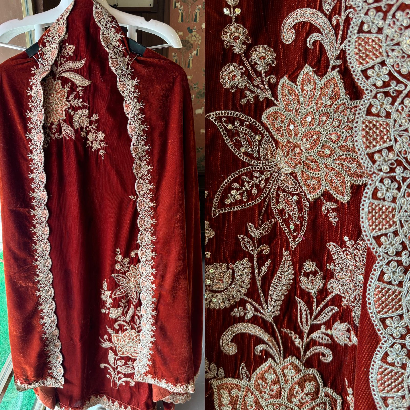 Pure micro velvet Unstitched Shirt