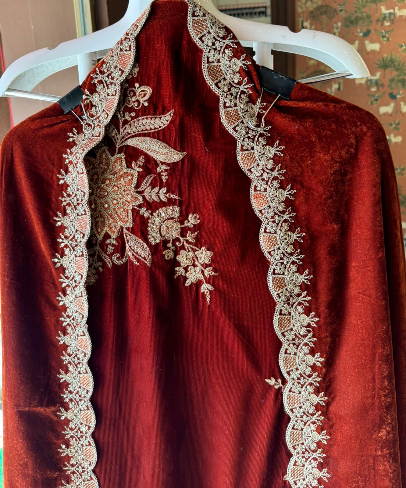 Pure micro velvet Unstitched Shirt