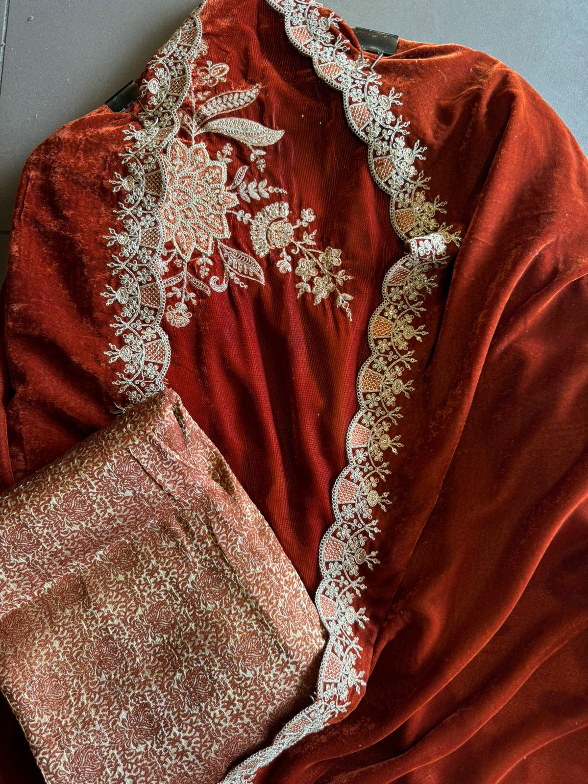 Pure micro velvet Unstitched Shirt