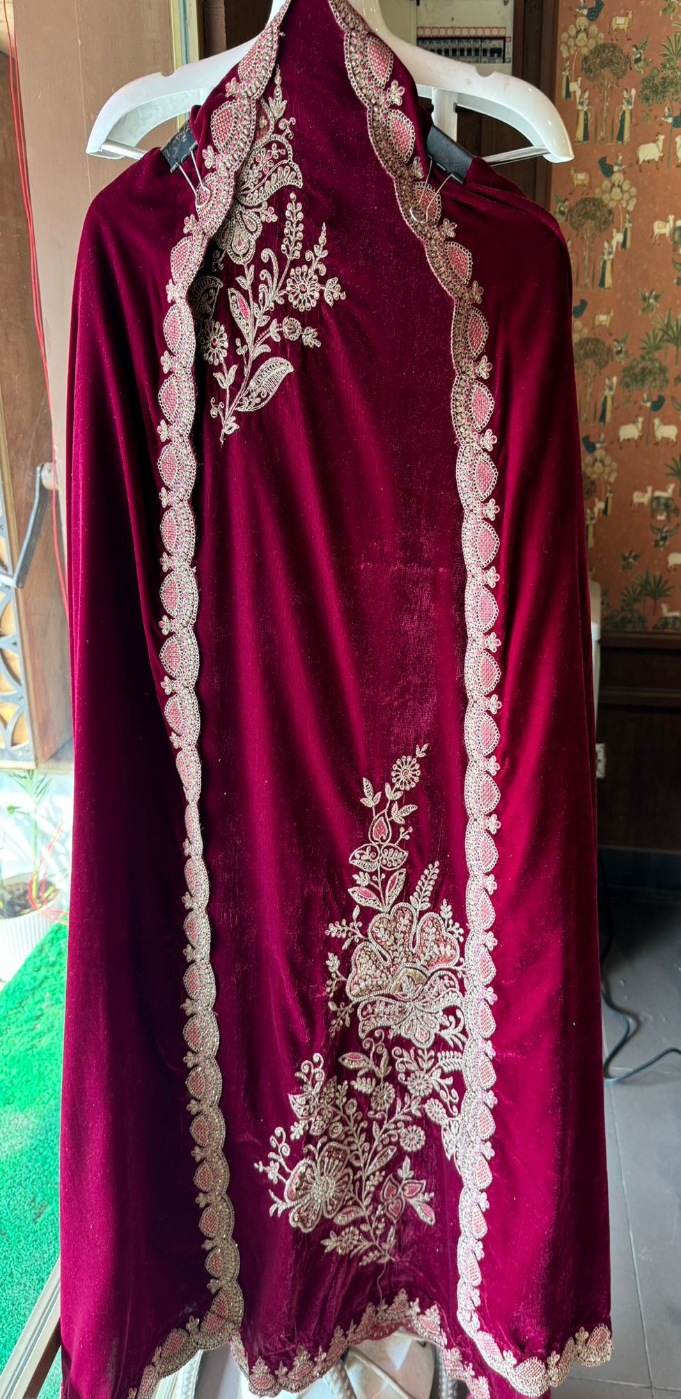 Pure micro velvet Unstitched Shirt