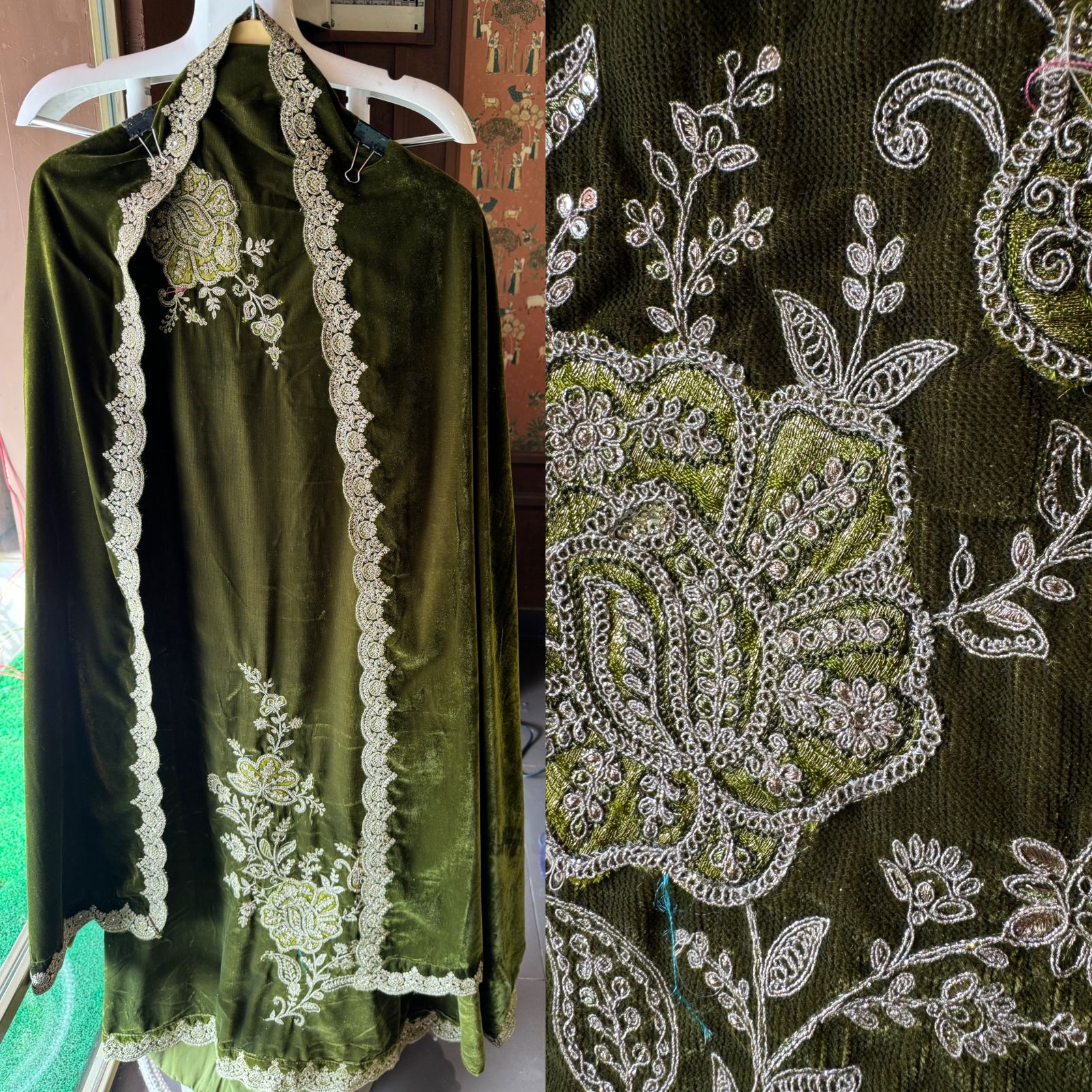 Pure micro velvet Unstitched Shirt