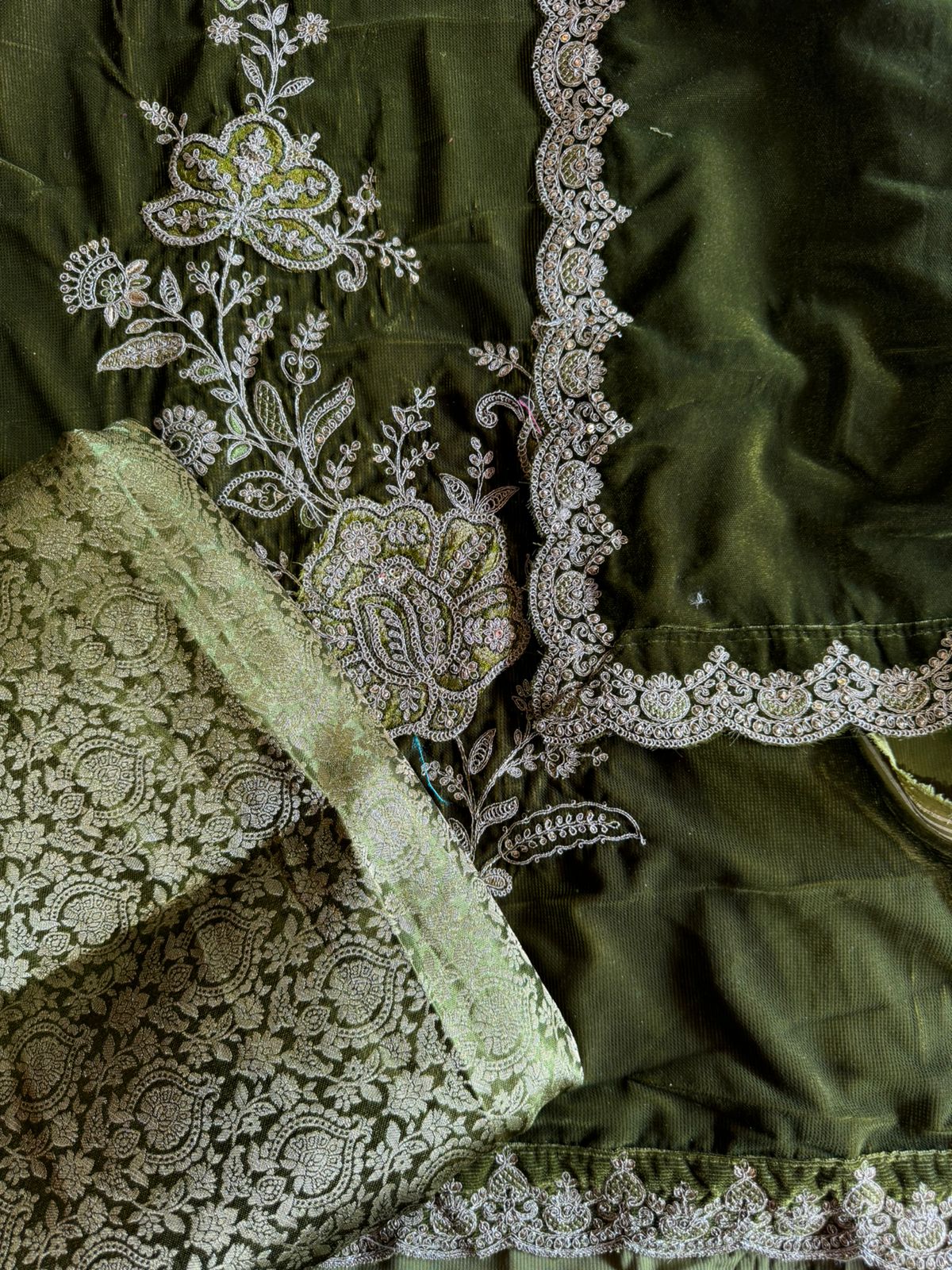 Pure micro velvet Unstitched Shirt