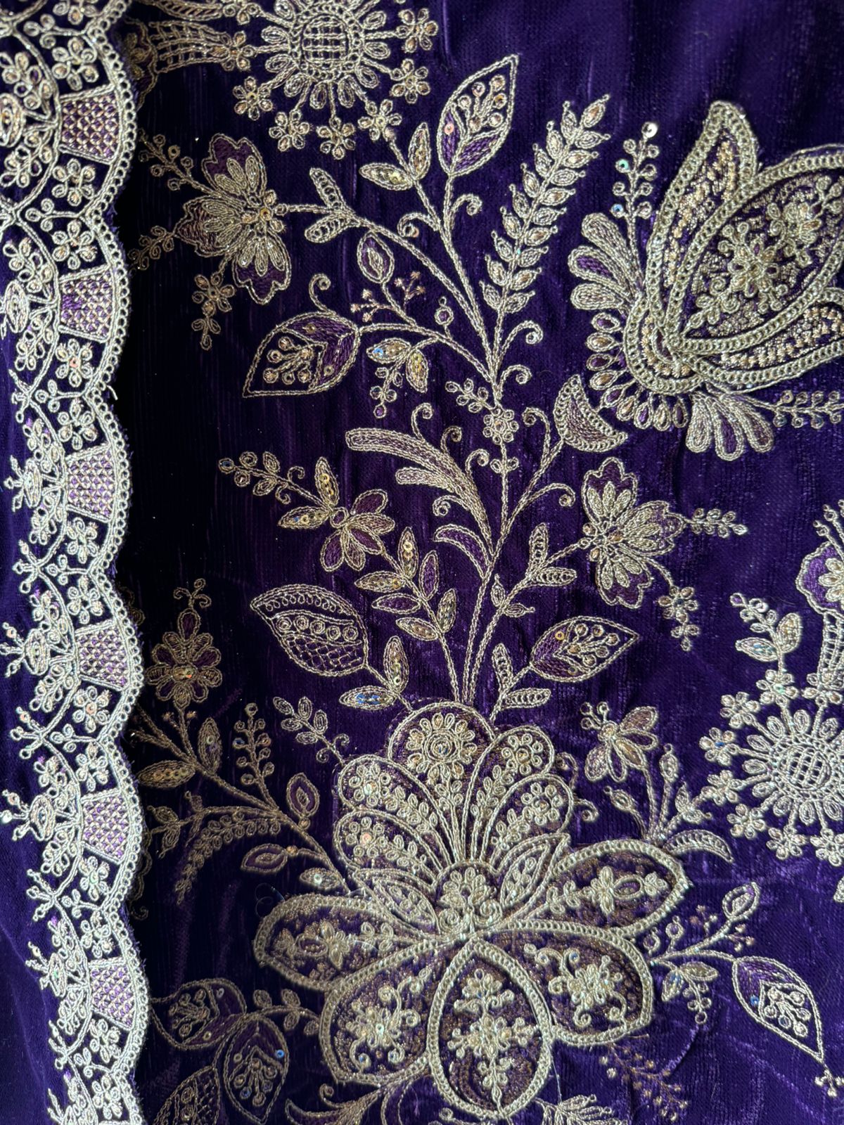 Pure micro velvet Unstitched Shirt