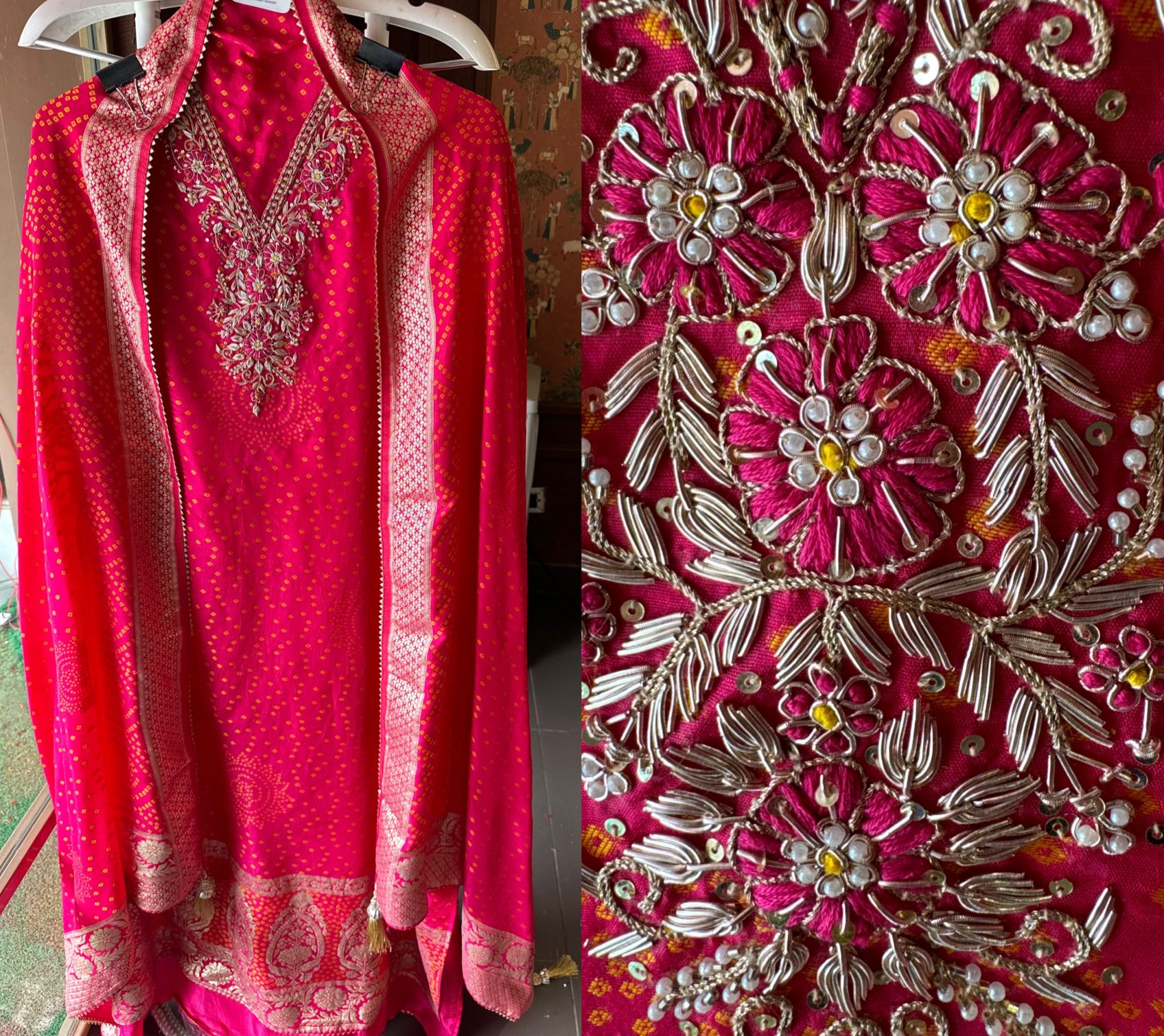 Pure Silk bandhani Printed Suit