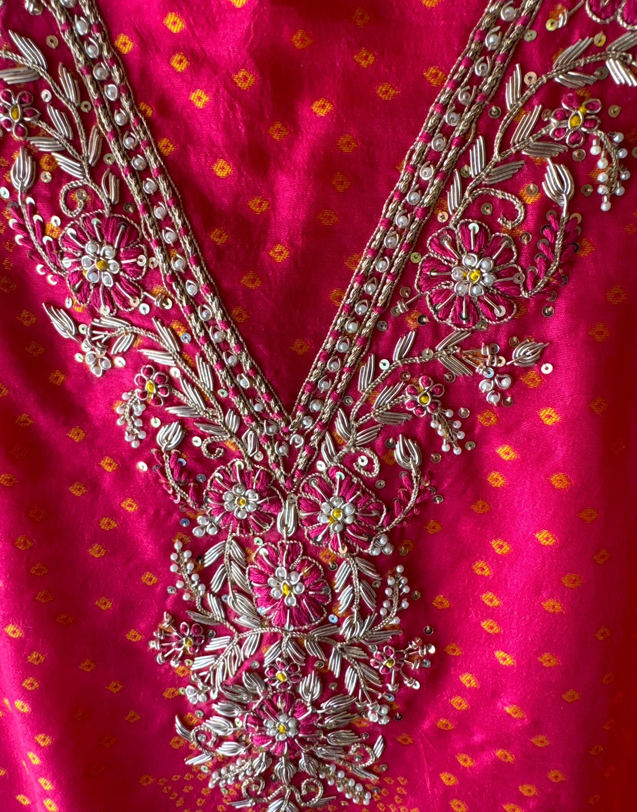 Pure Silk bandhani Printed Suit