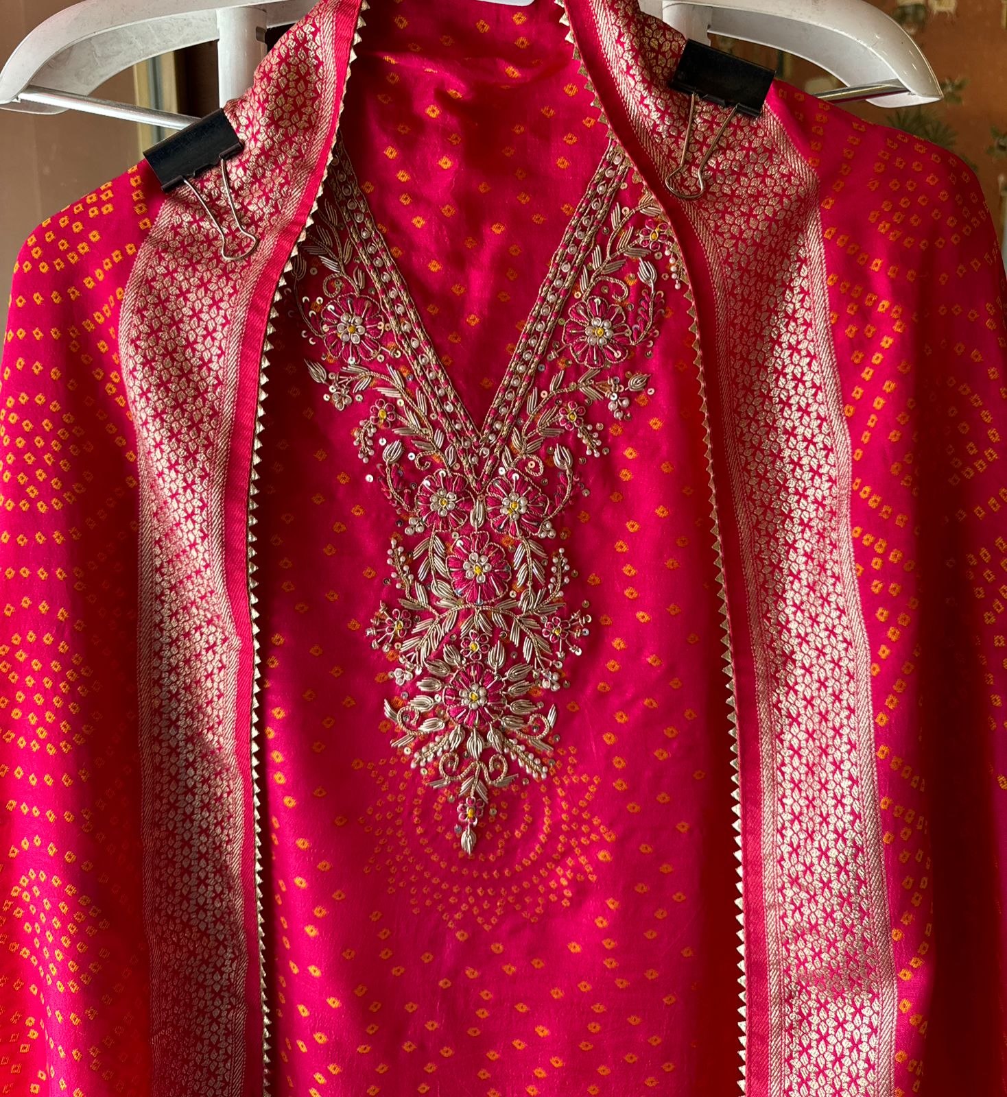 Pure Silk bandhani Printed Suit