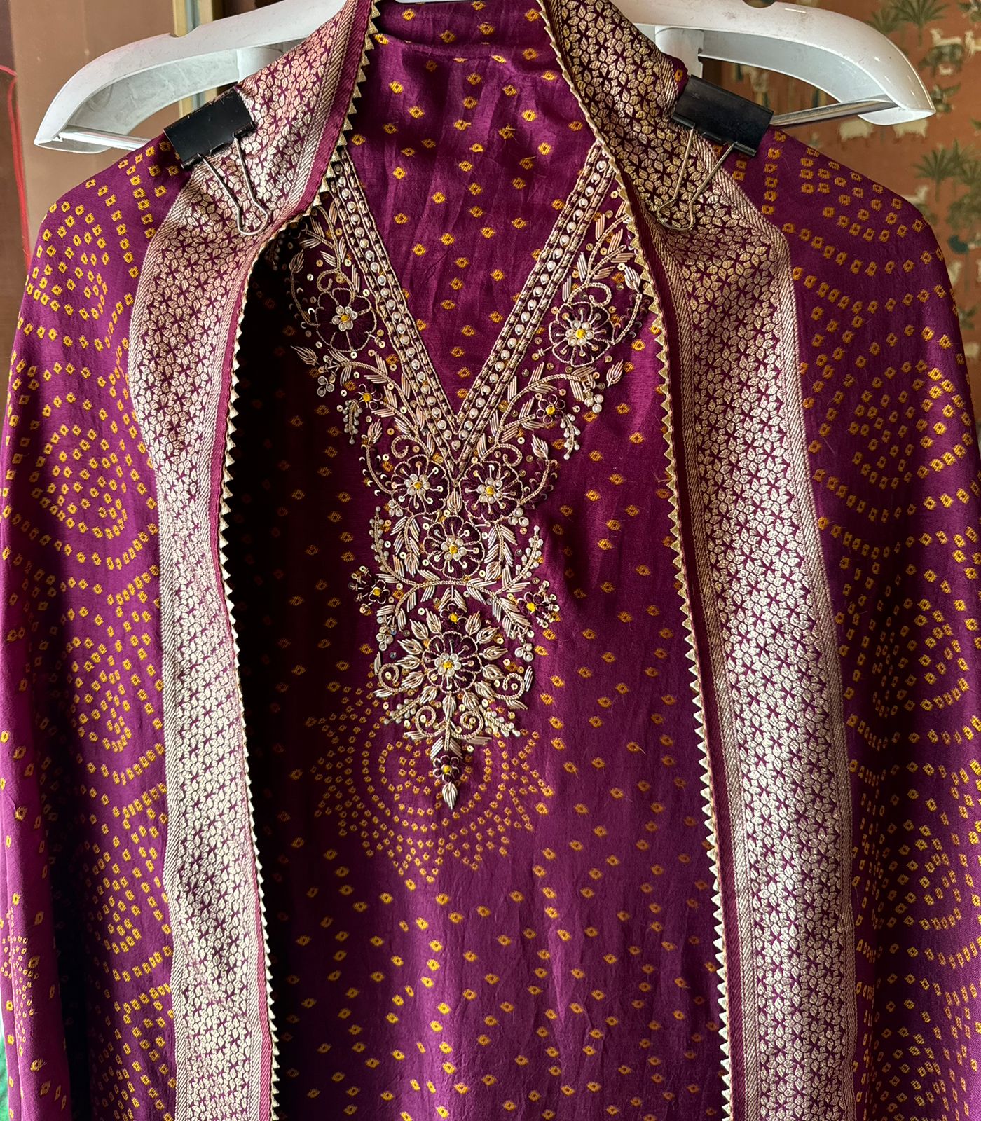 Pure Silk bandhani Printed Suit