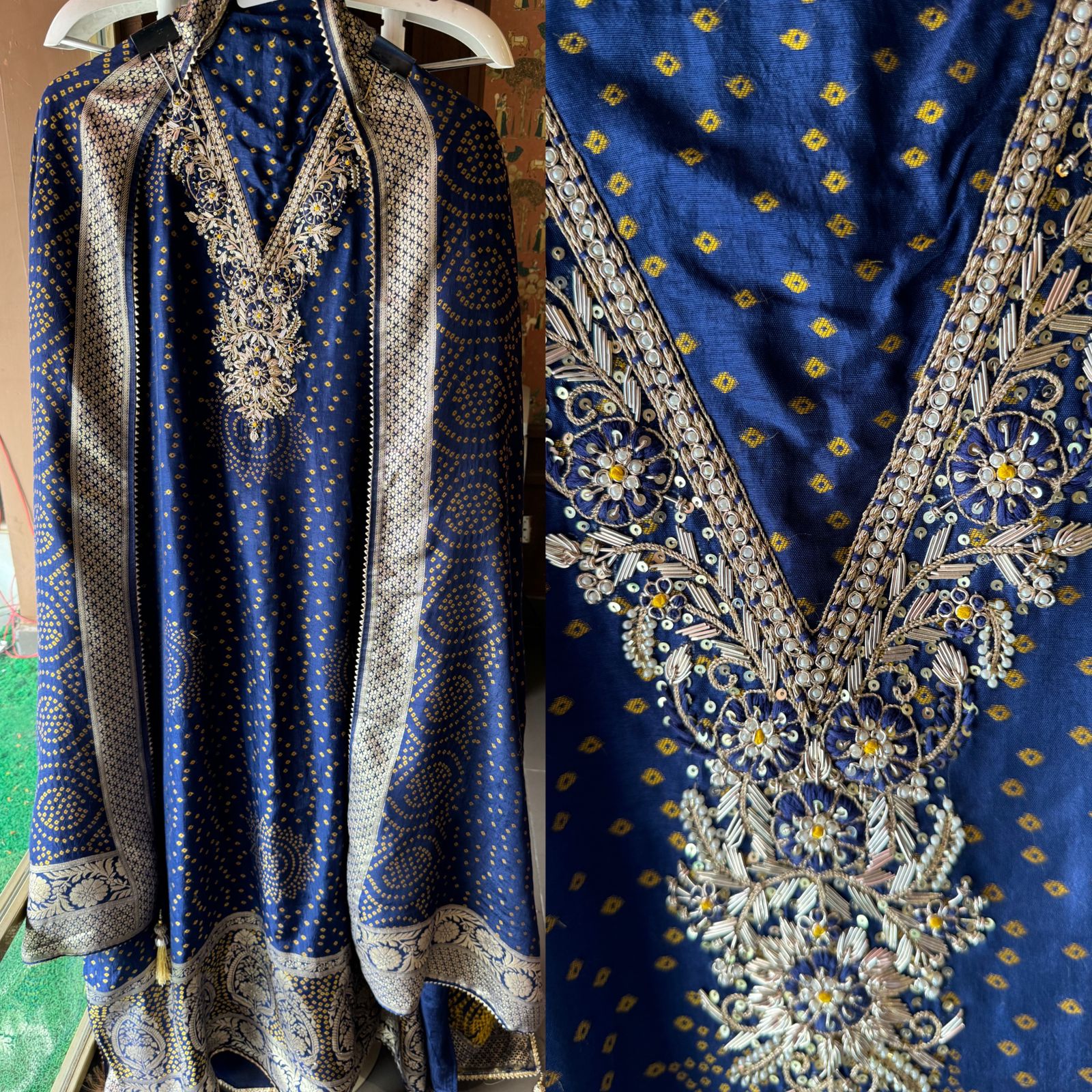 Pure Silk bandhani Printed Suit