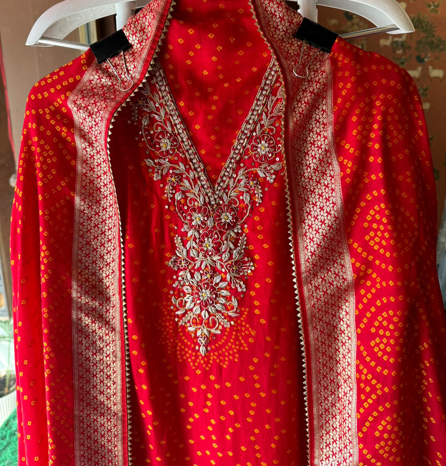 Pure Silk bandhani Printed Suit