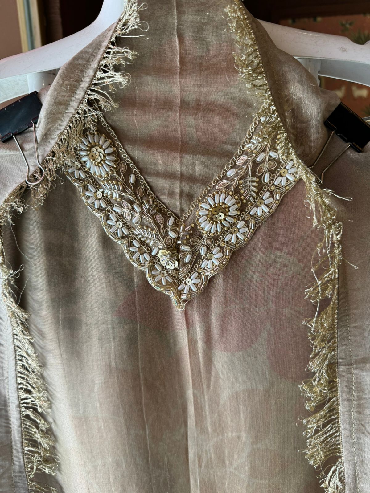 Digital printed floral tissue Unstitched shirt