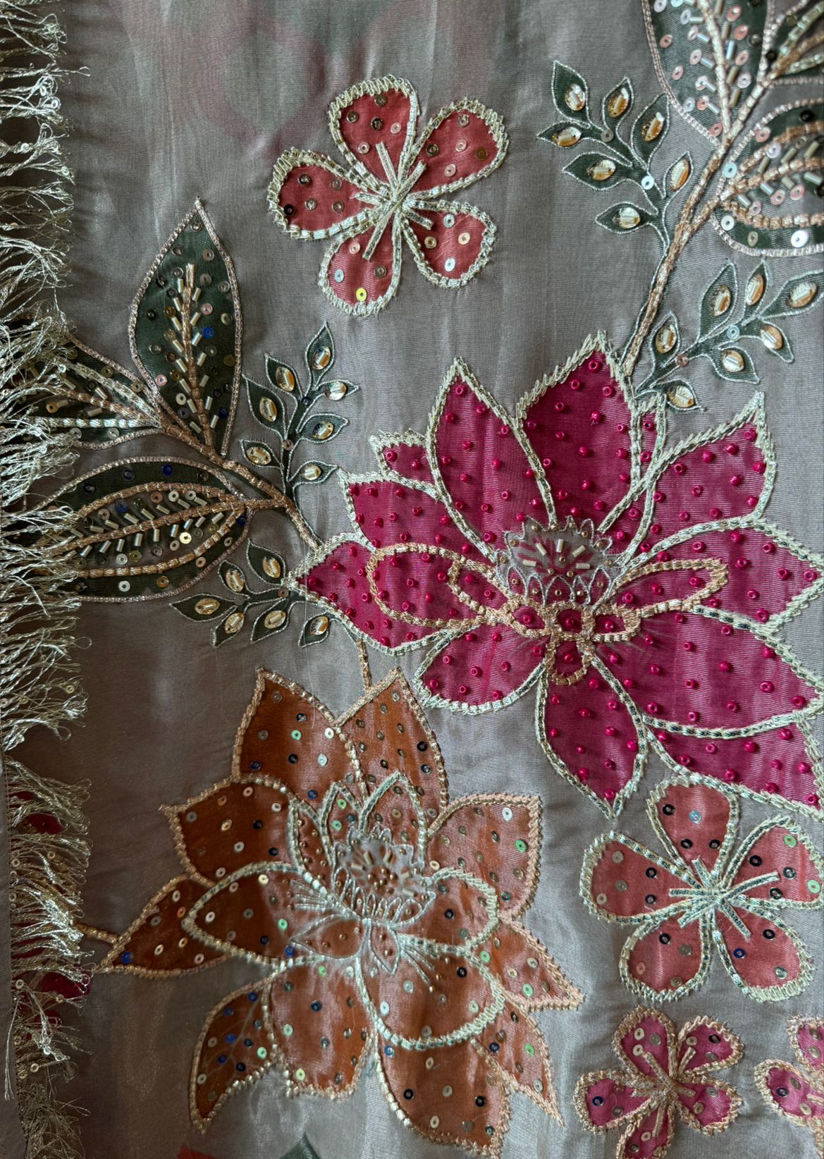 Digital printed floral tissue Unstitched shirt