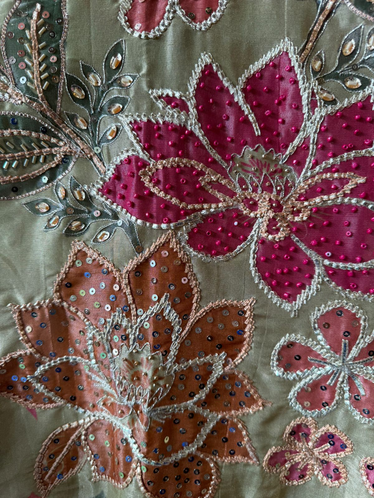 Digital printed floral tissue Unstitched shirt