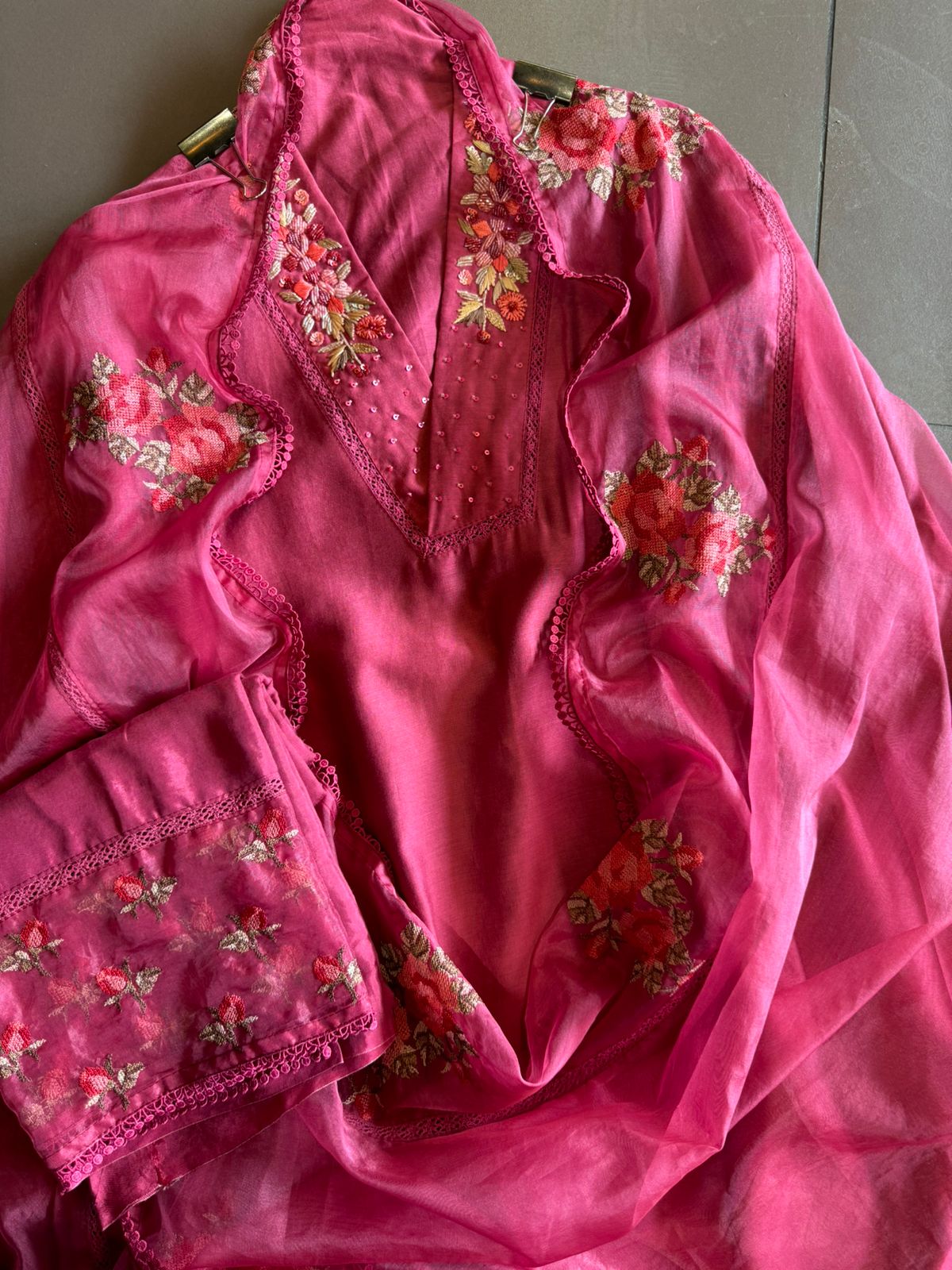 Pure cotton chanderi Unstitched kurta