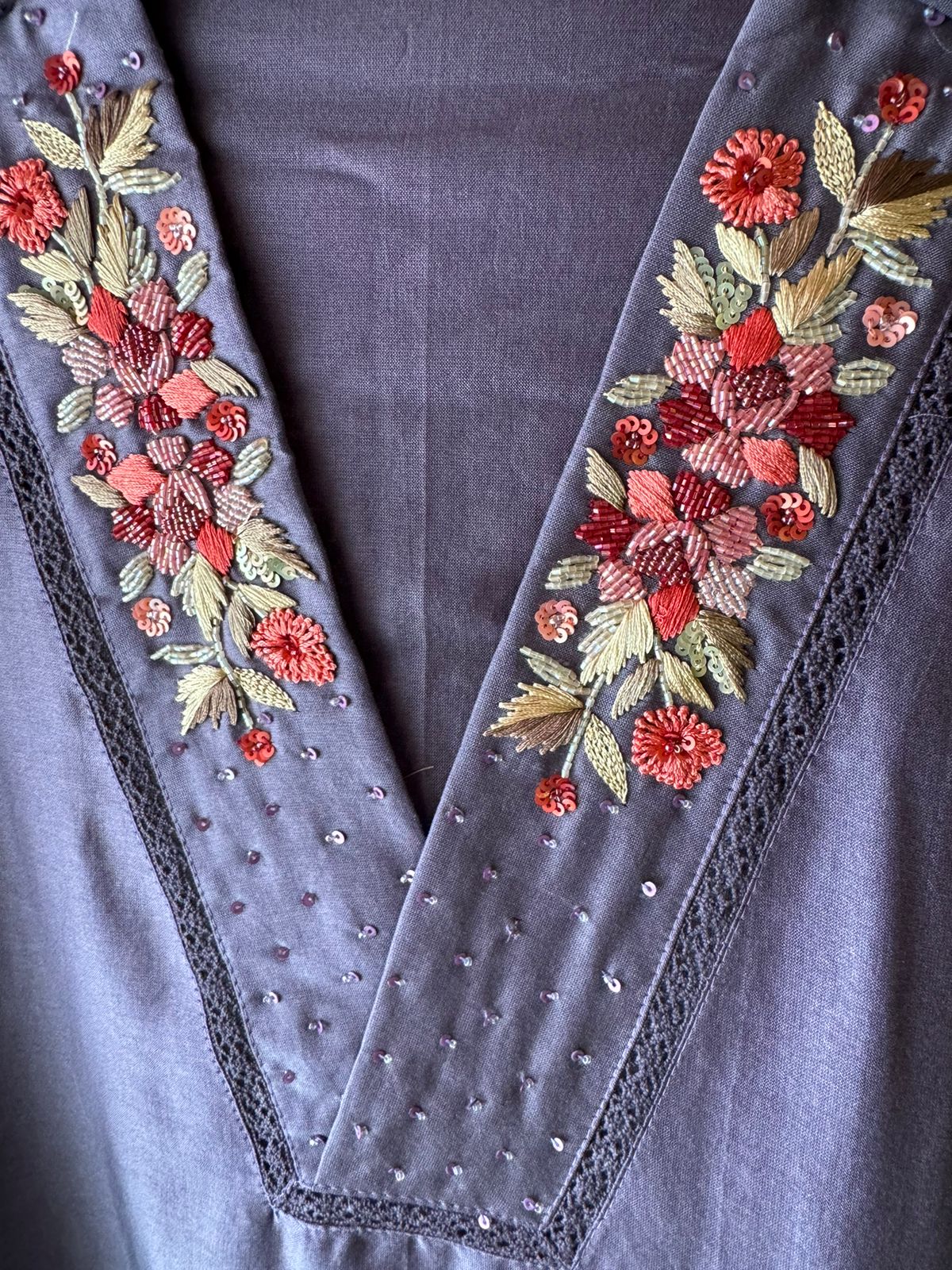 Pure cotton chanderi Unstitched kurta