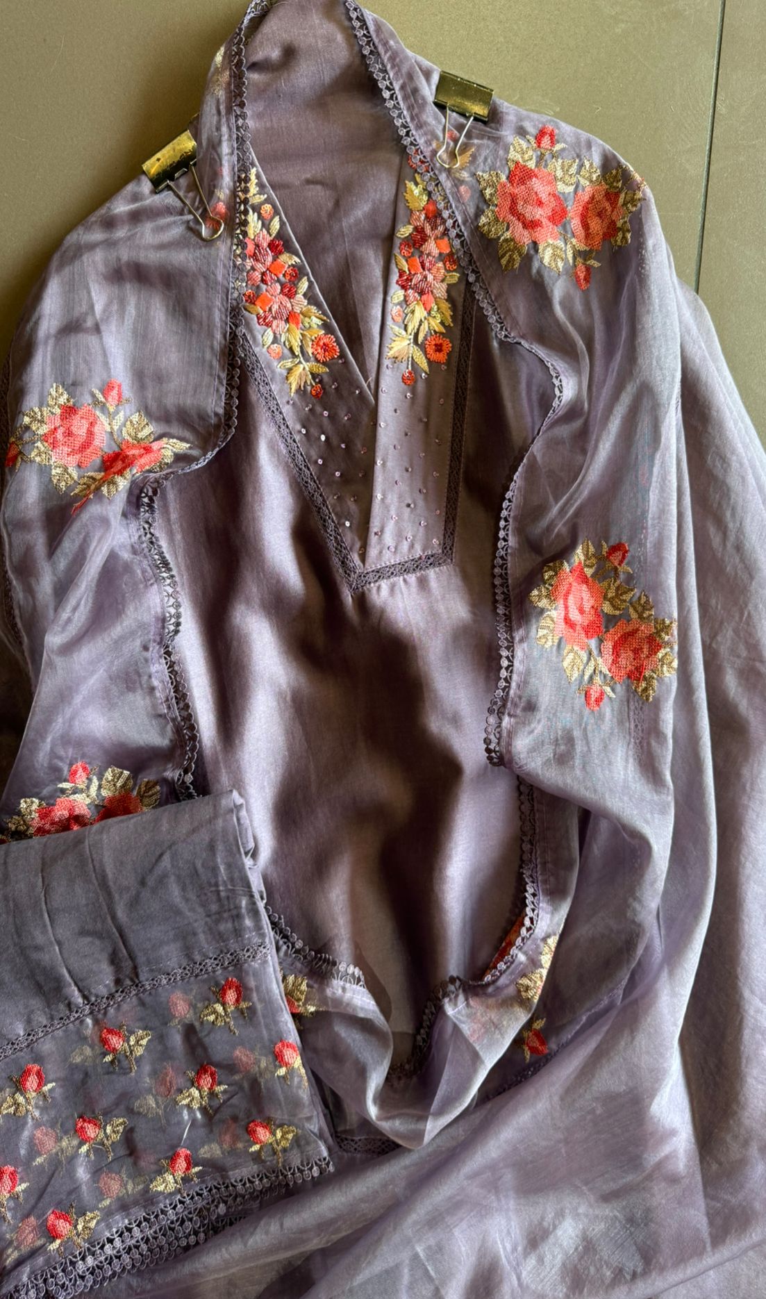 Pure cotton chanderi Unstitched kurta