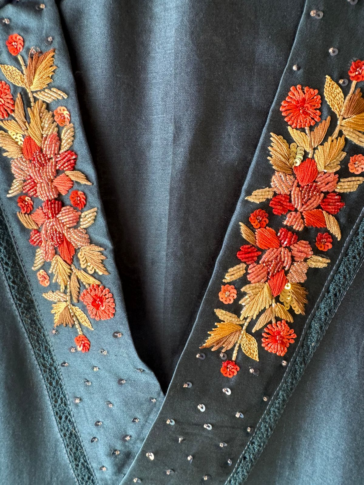 Pure cotton chanderi Unstitched kurta