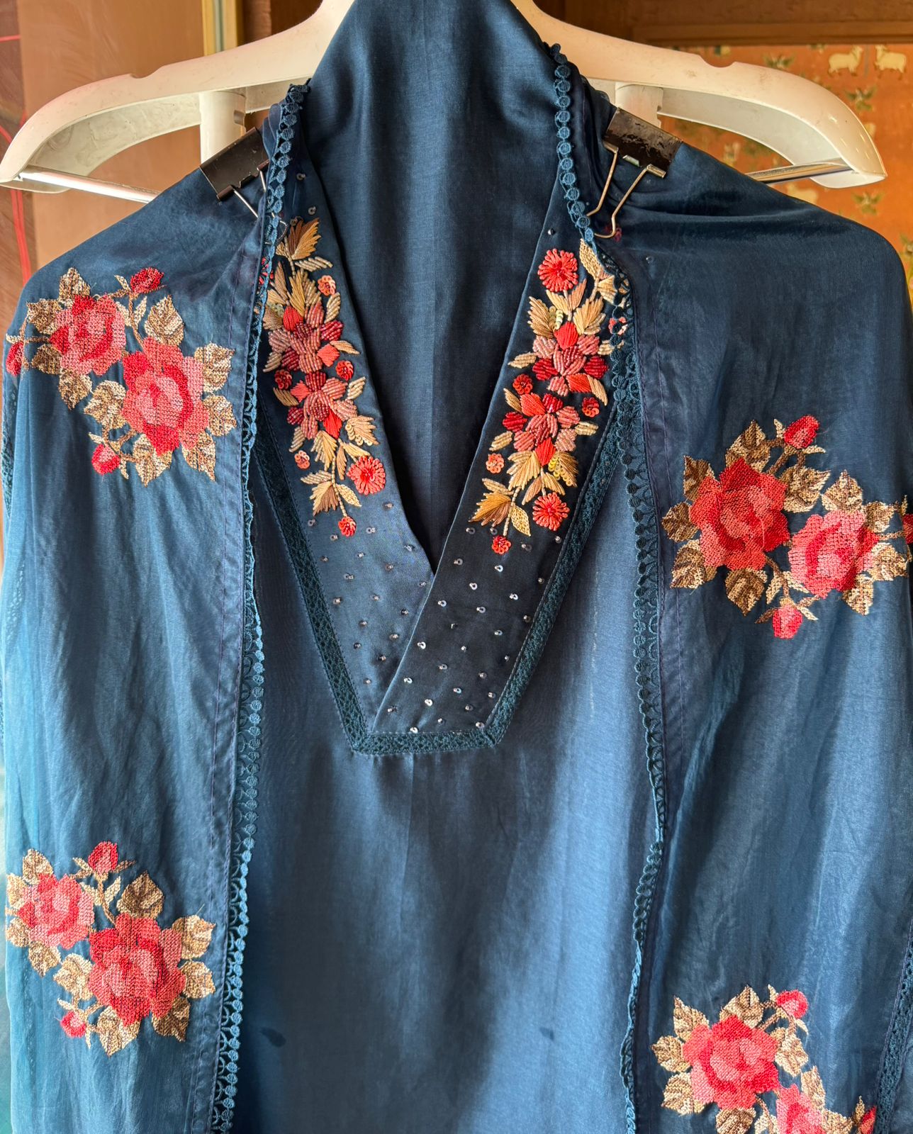 Pure cotton chanderi Unstitched kurta