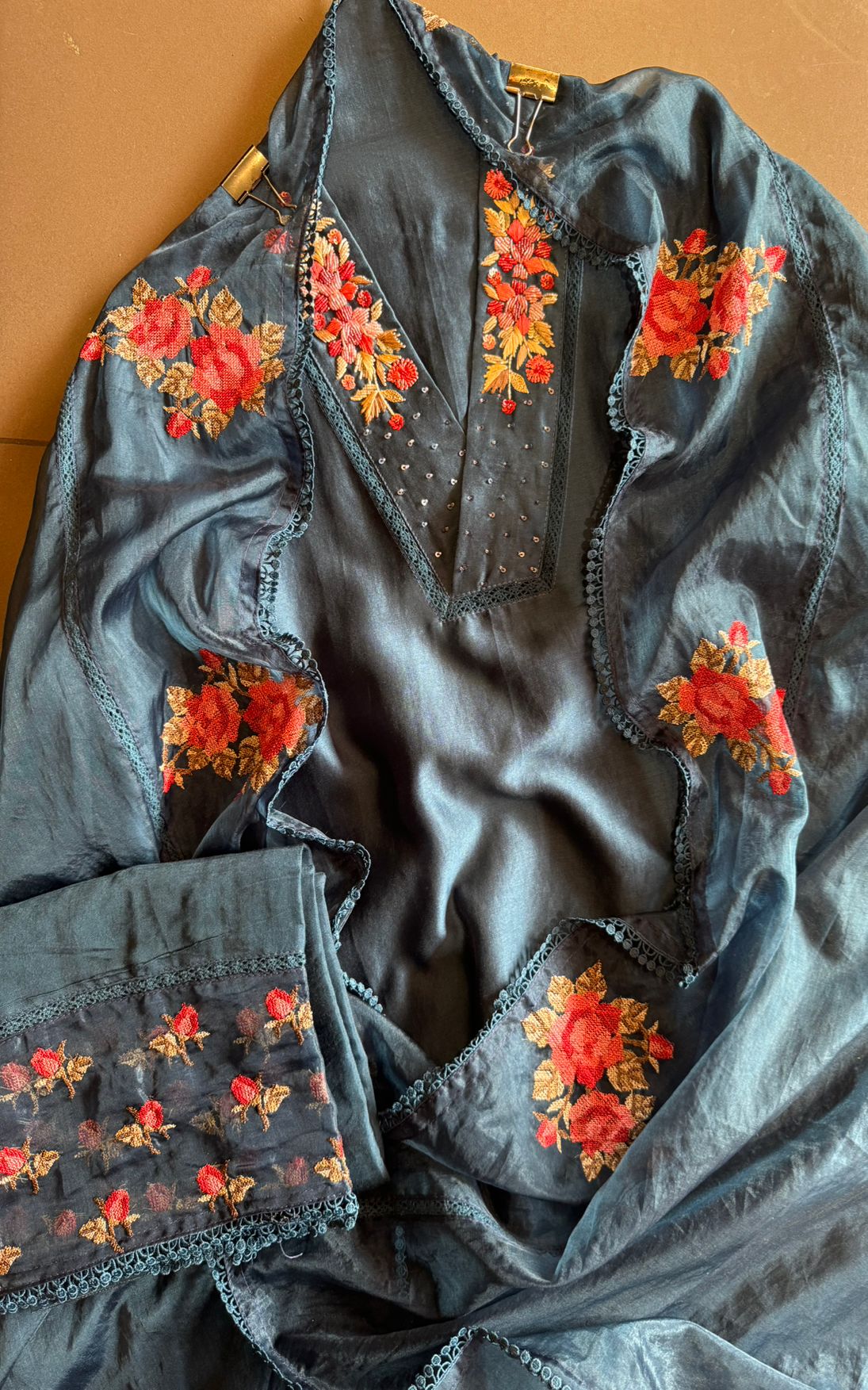 Pure cotton chanderi Unstitched kurta