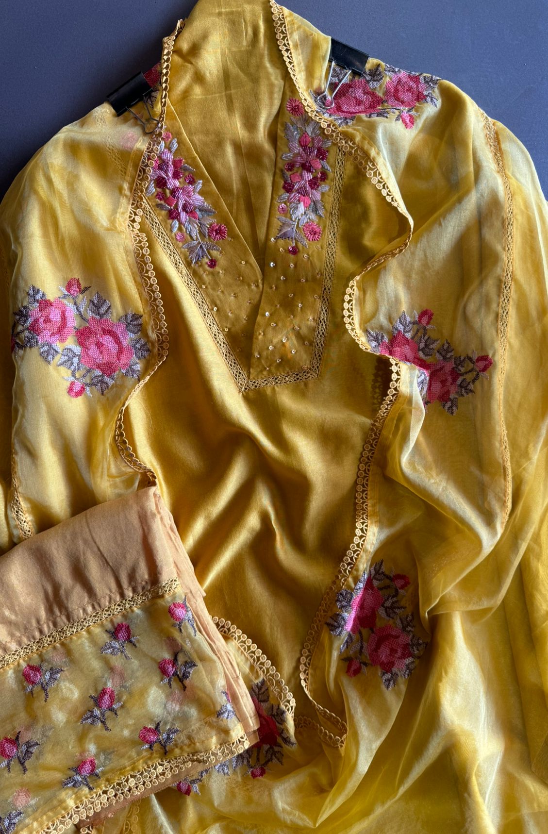 Pure cotton chanderi Unstitched kurta