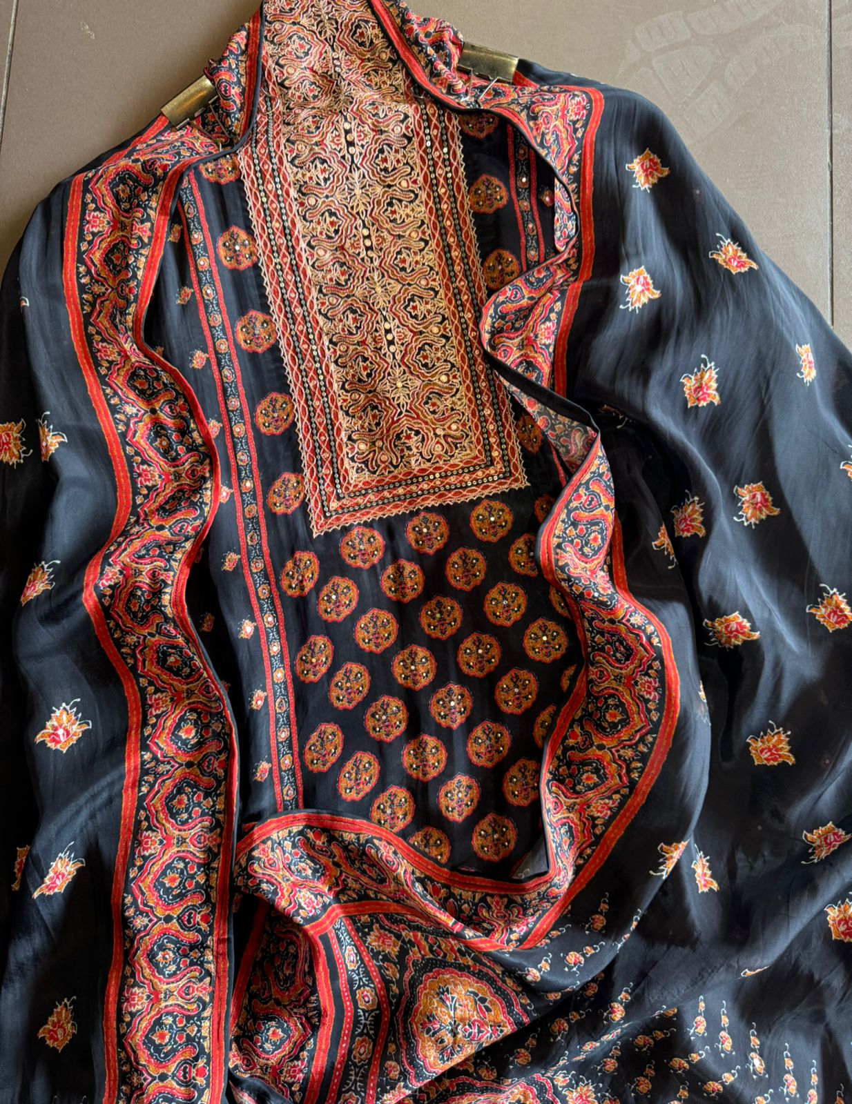 Pure Crepe Jaipuri printed shirt