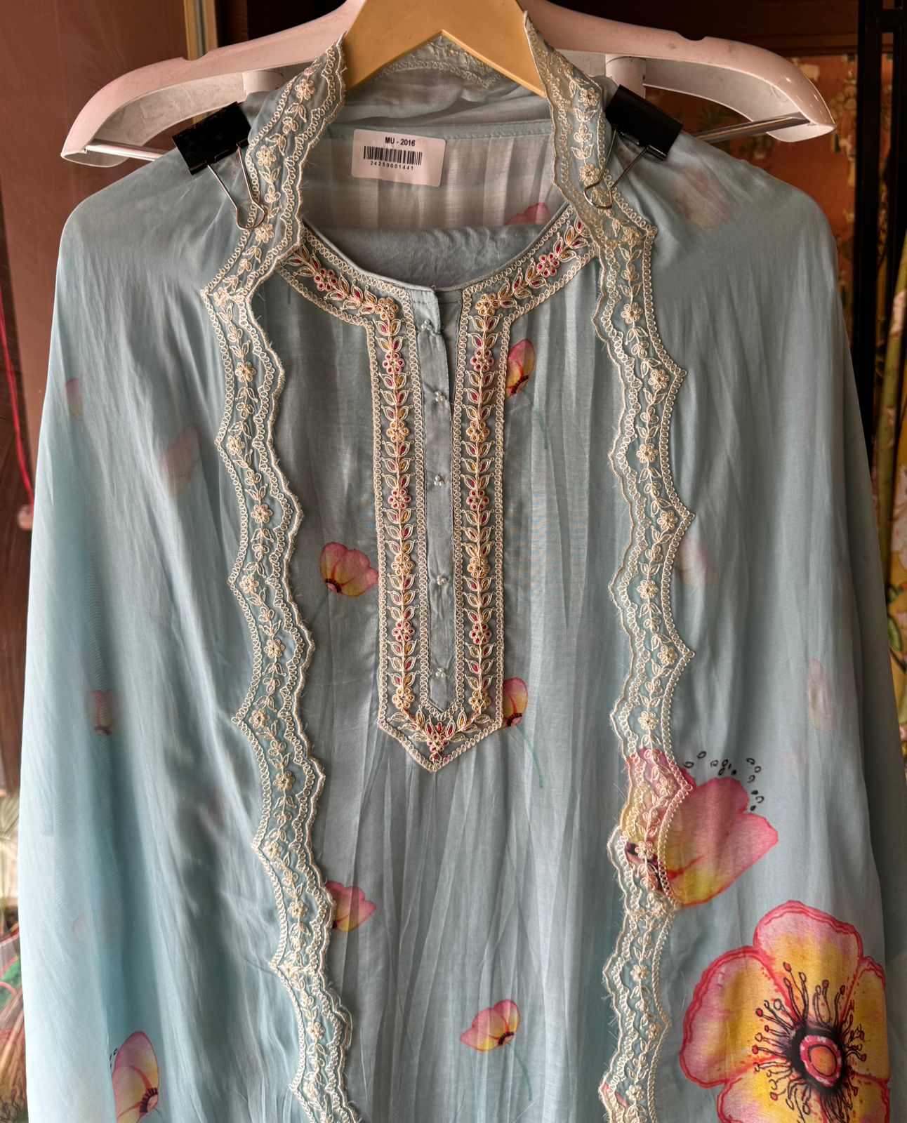 Pure Muslin digital printed shirt