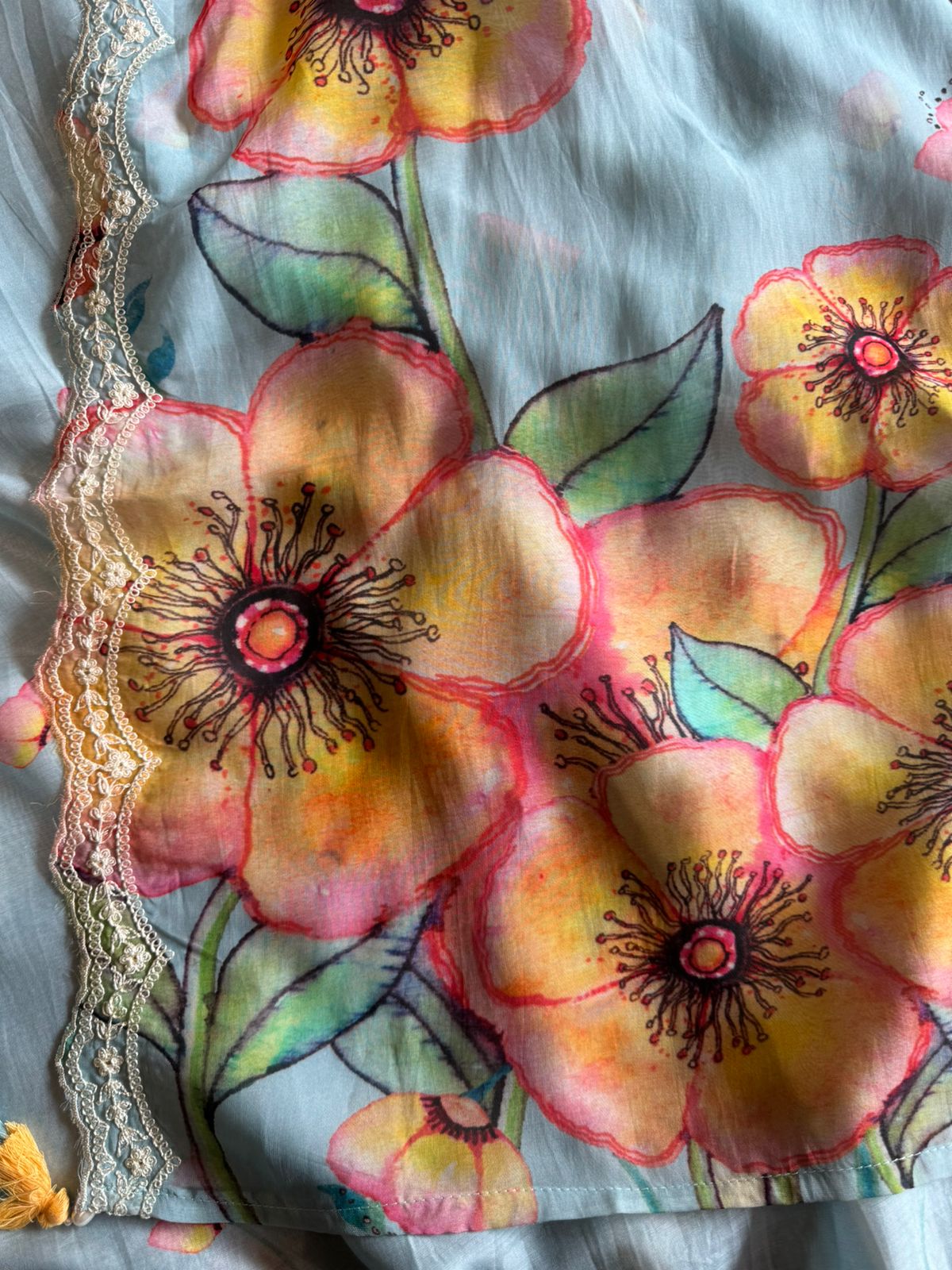 Pure Muslin digital printed shirt