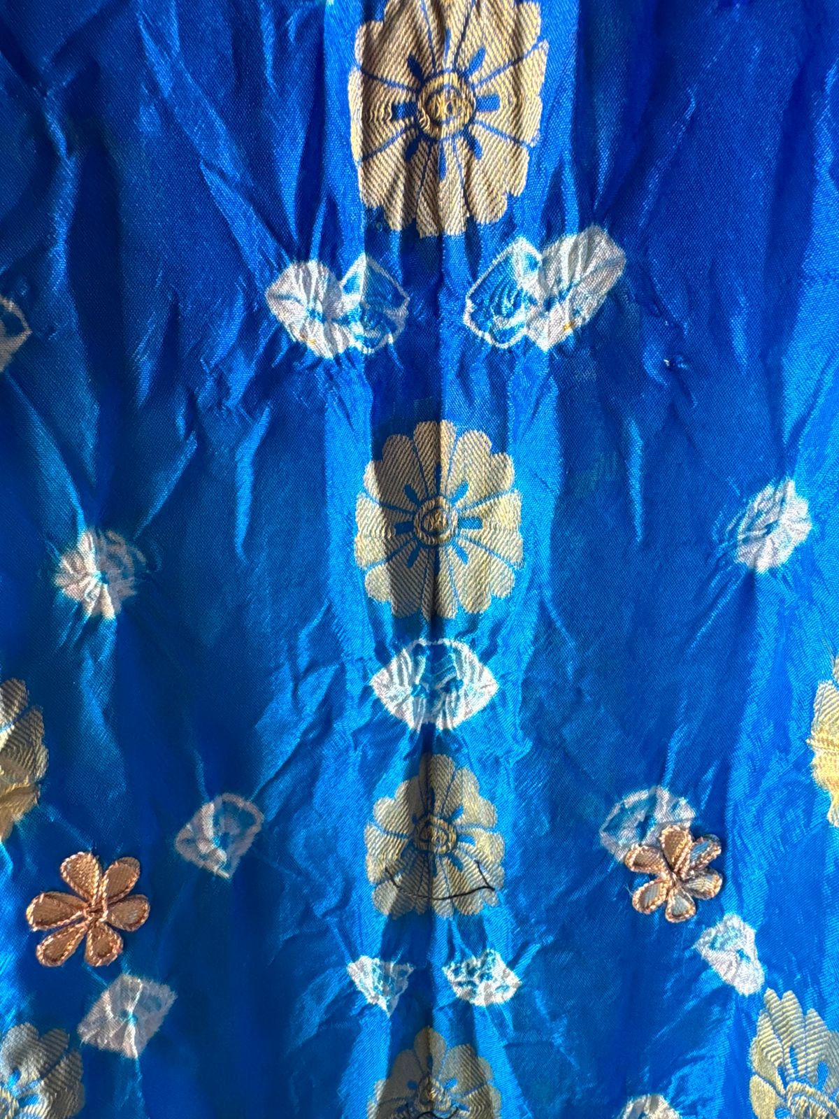 Crushed bandhani silk Suits