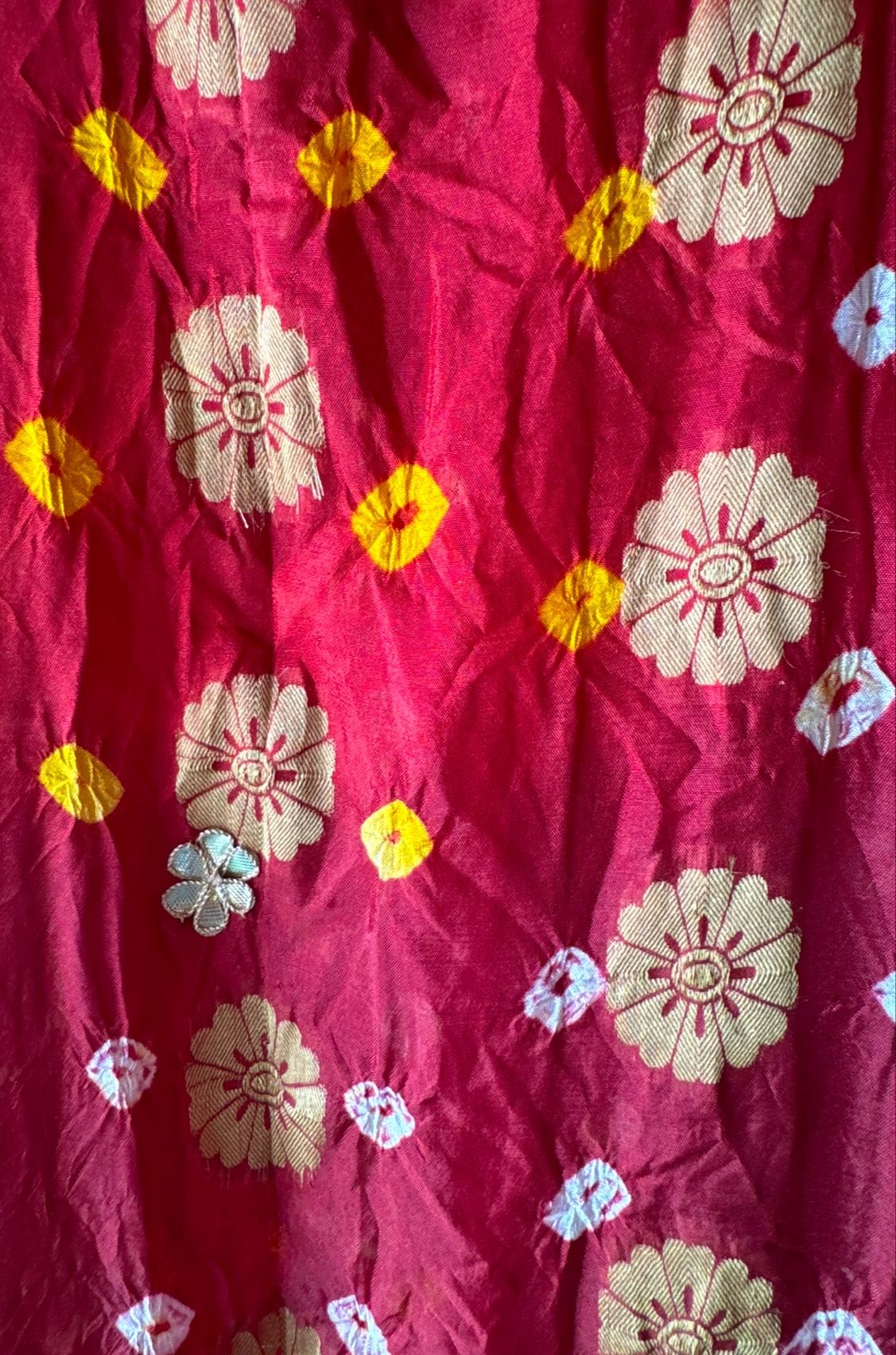 Crushed bandhani silk Suits