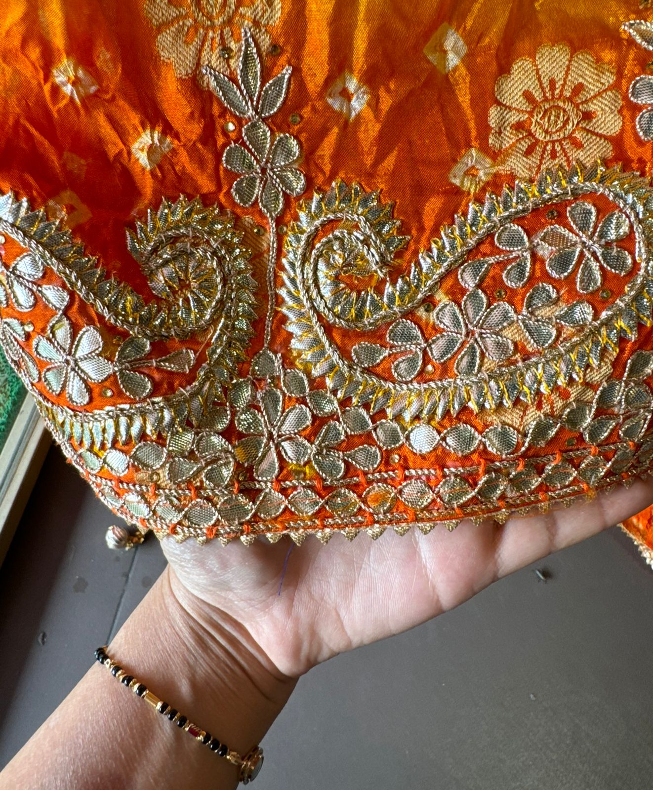 Crushed bandhani silk Suits