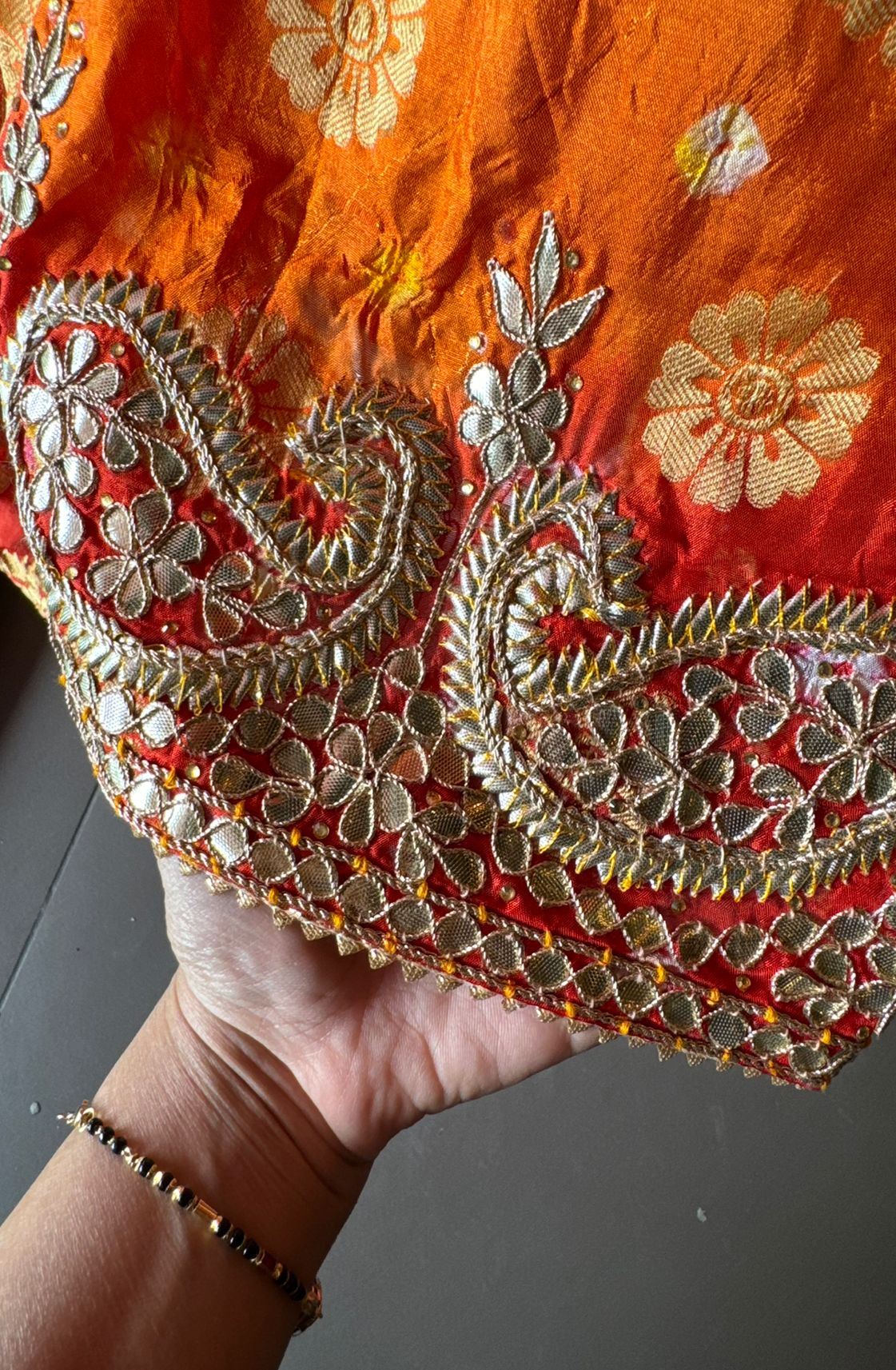 Crushed bandhani silk Suits