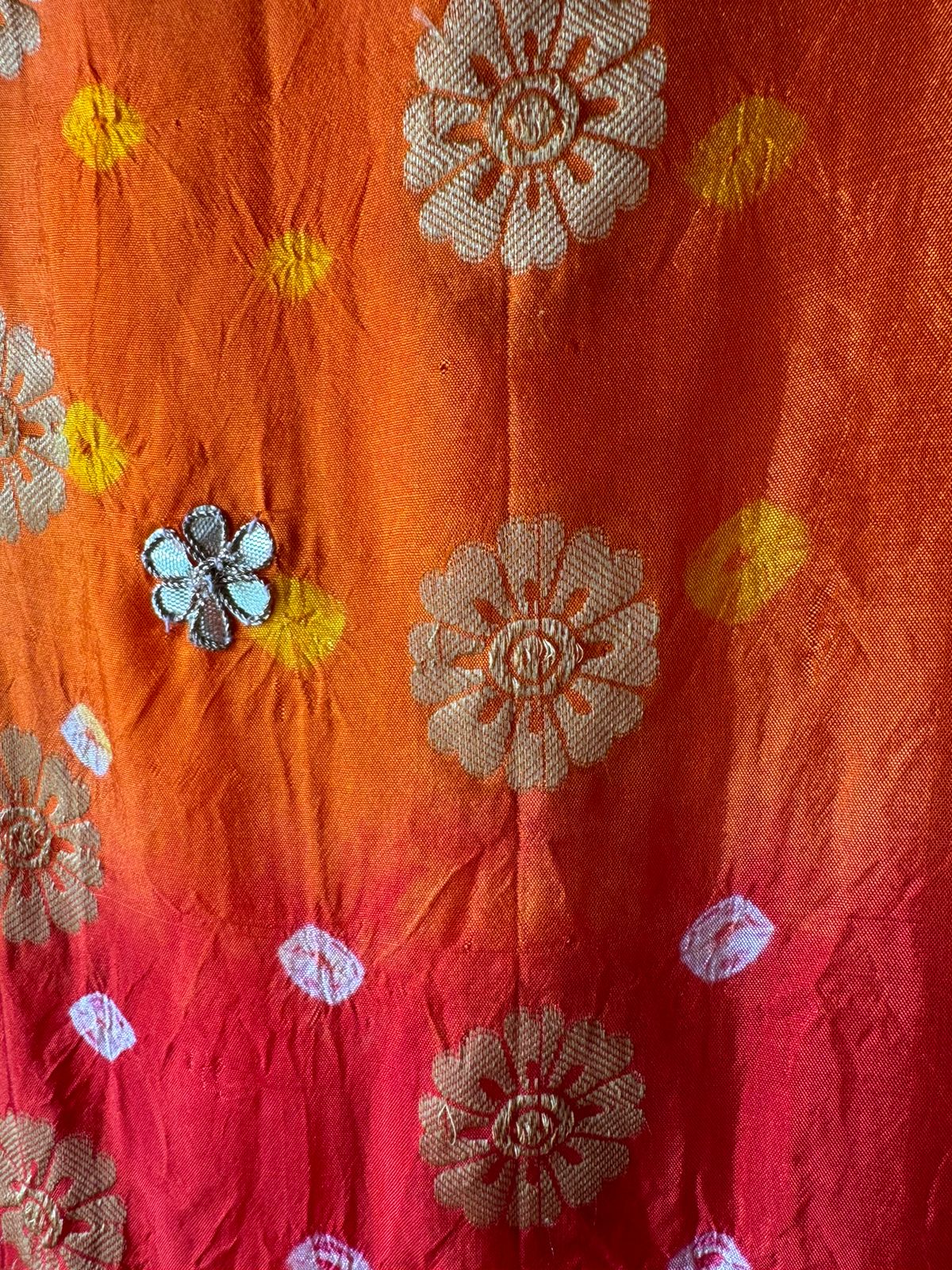 Crushed bandhani silk Suits