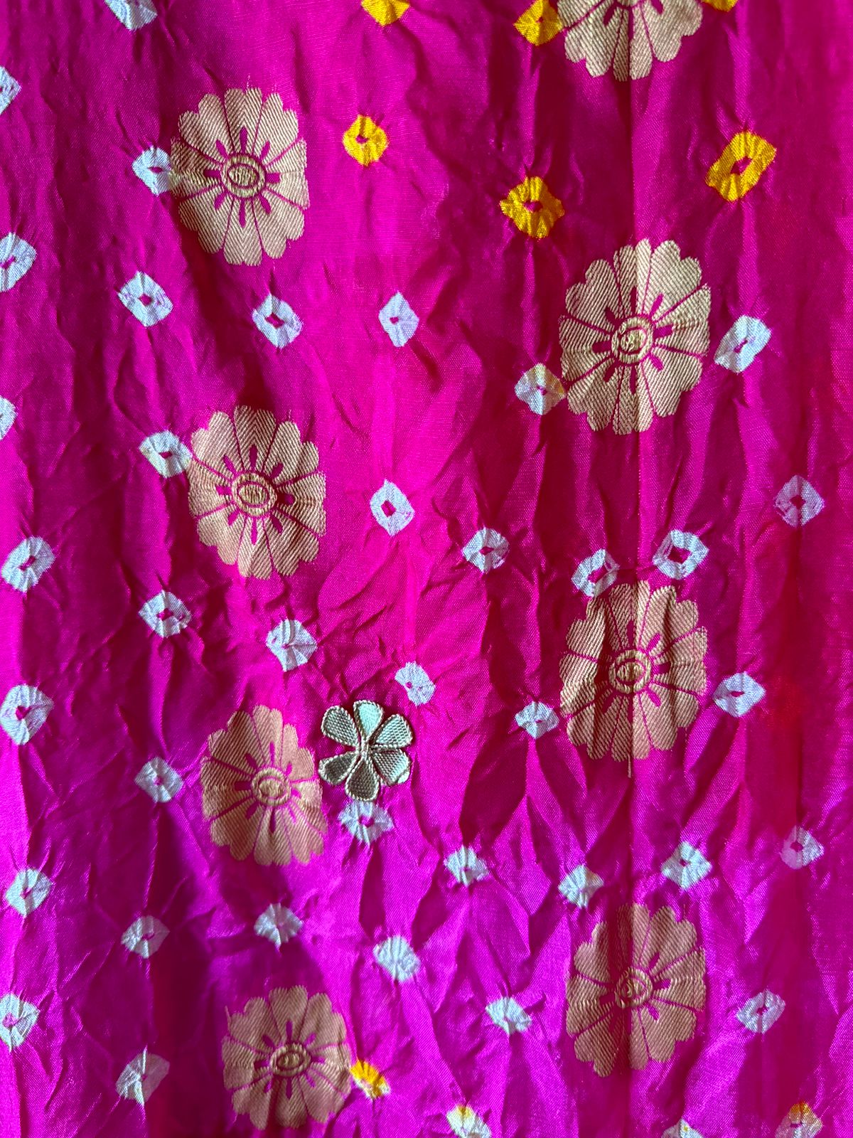 Crushed bandhani silk Suits