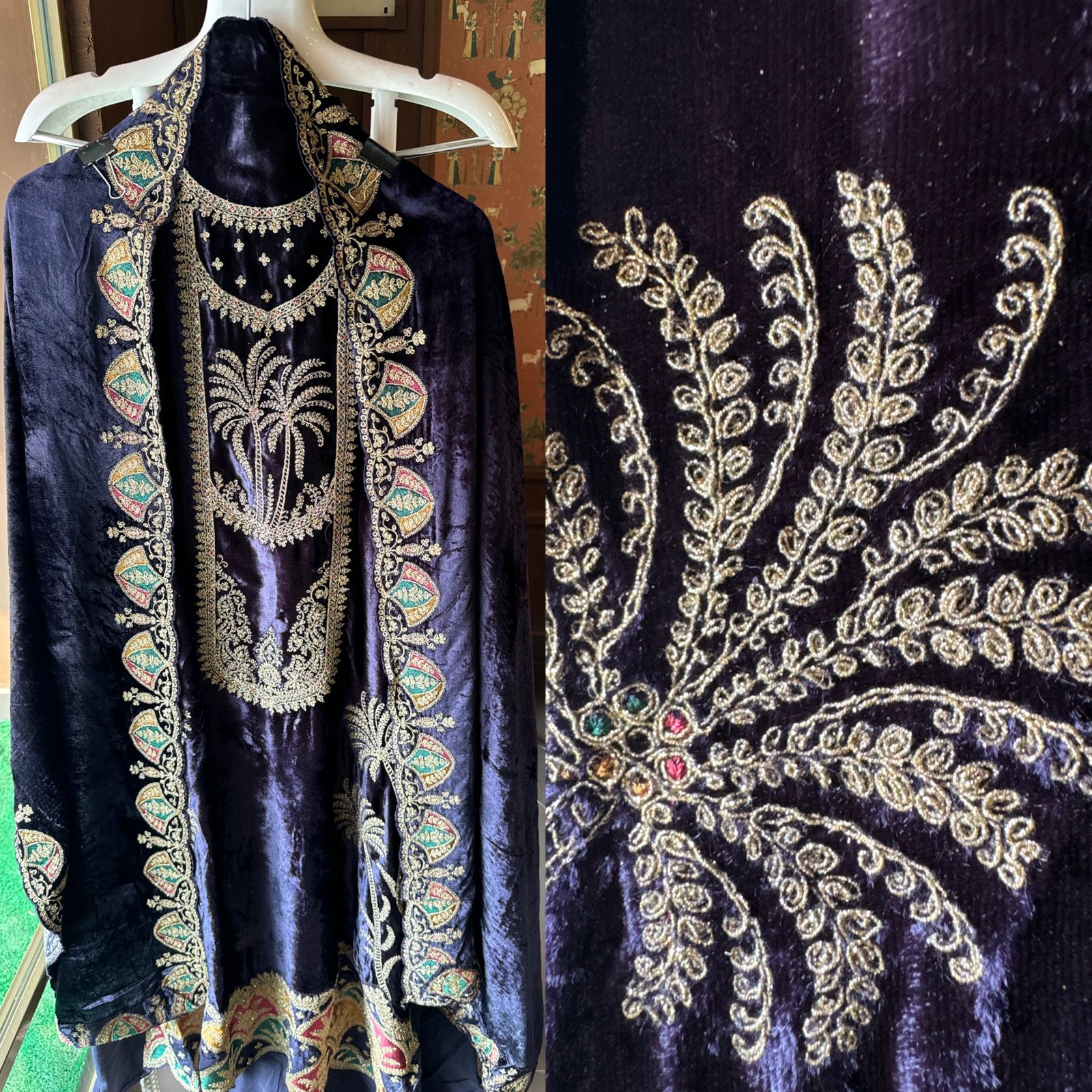 Pure micro velvet Unstitched suits